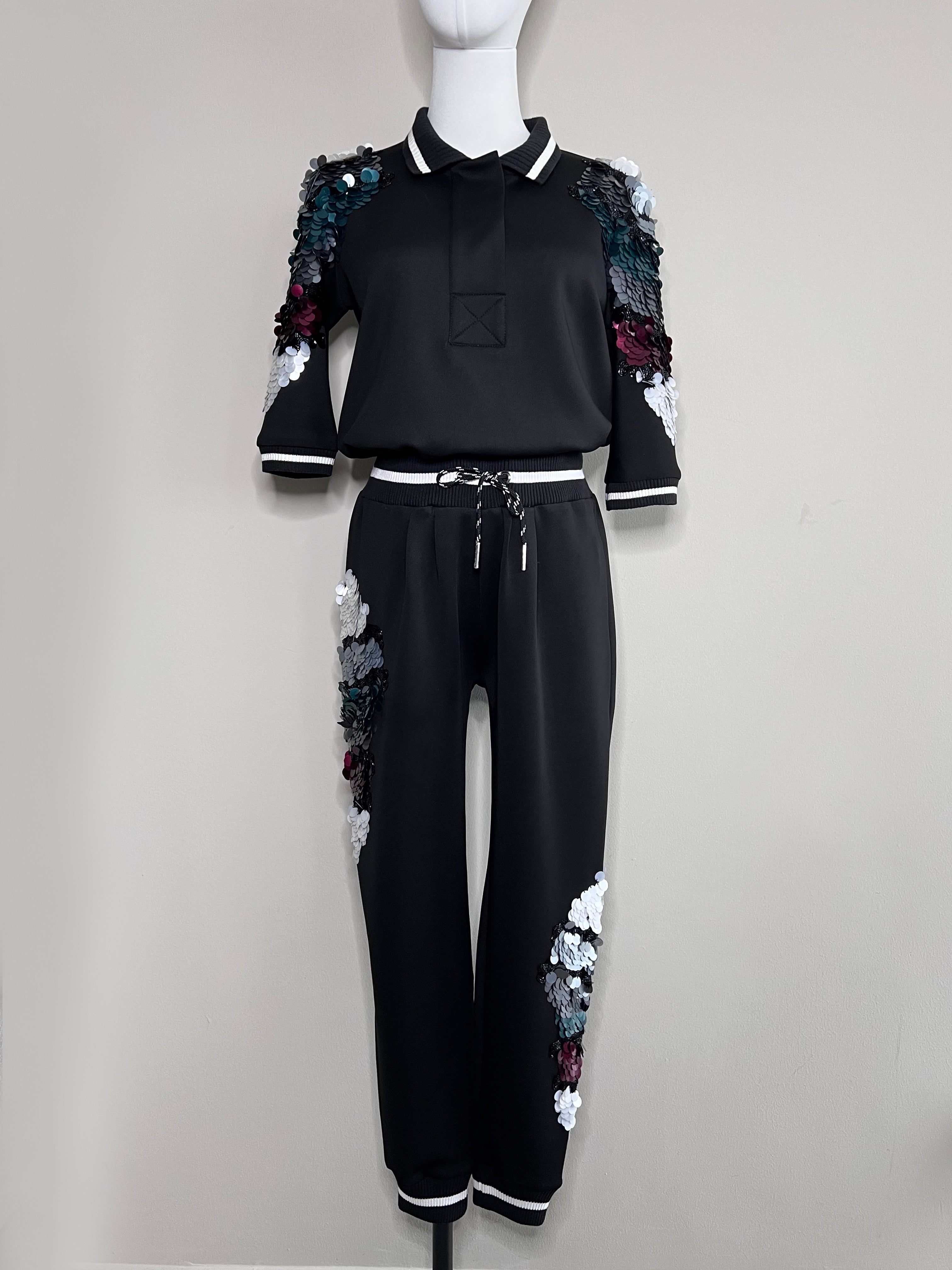 A set of Multicolored sequenced sweatshirt and pants - TYLA BLADE