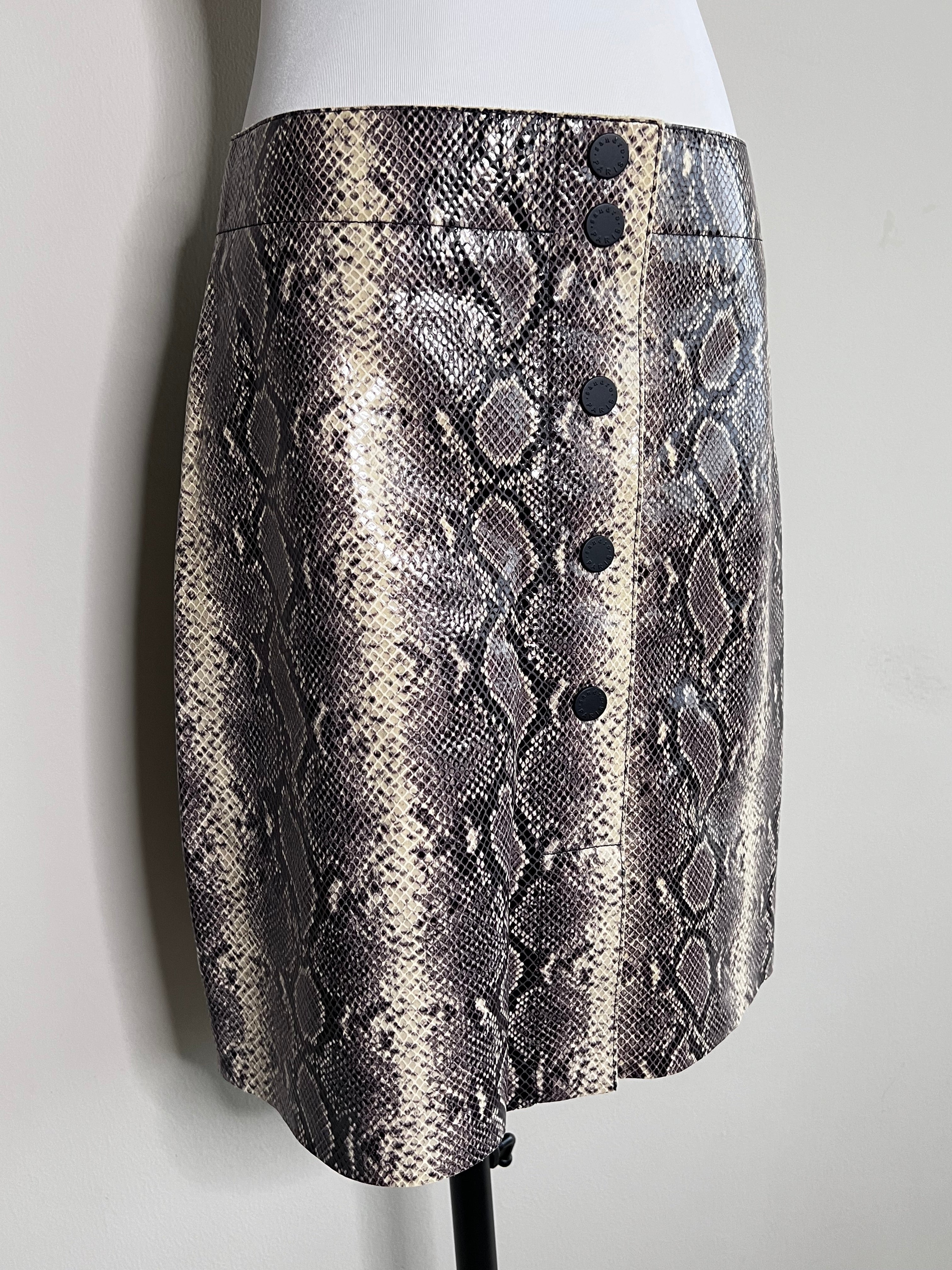 BRAND NEW !! Phyton Leather skirt - SANDRO