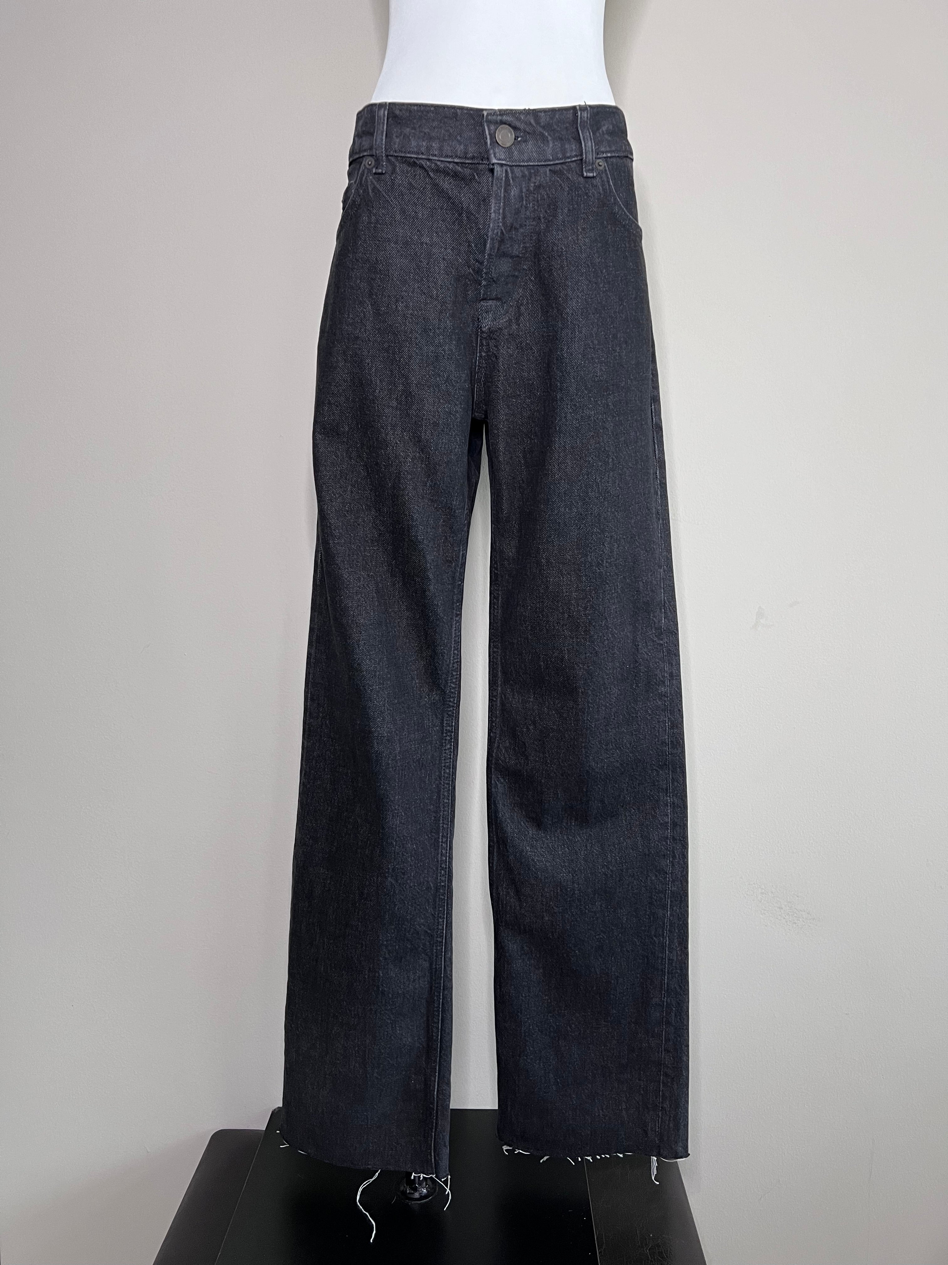 Black Denim Straight cut Jeans Pants - MASSIMO DUTTI