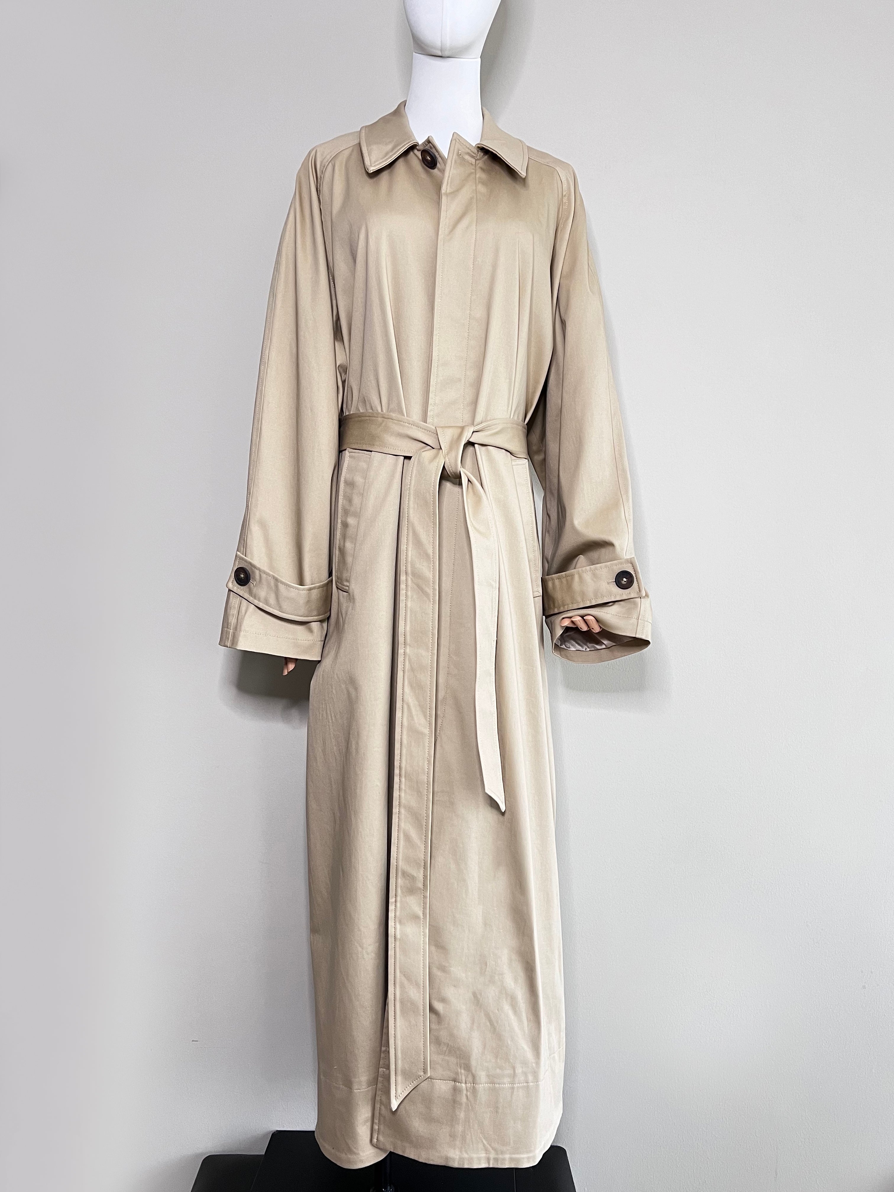 Brand New !! Brown long Trench belted coat - LACADEMIE