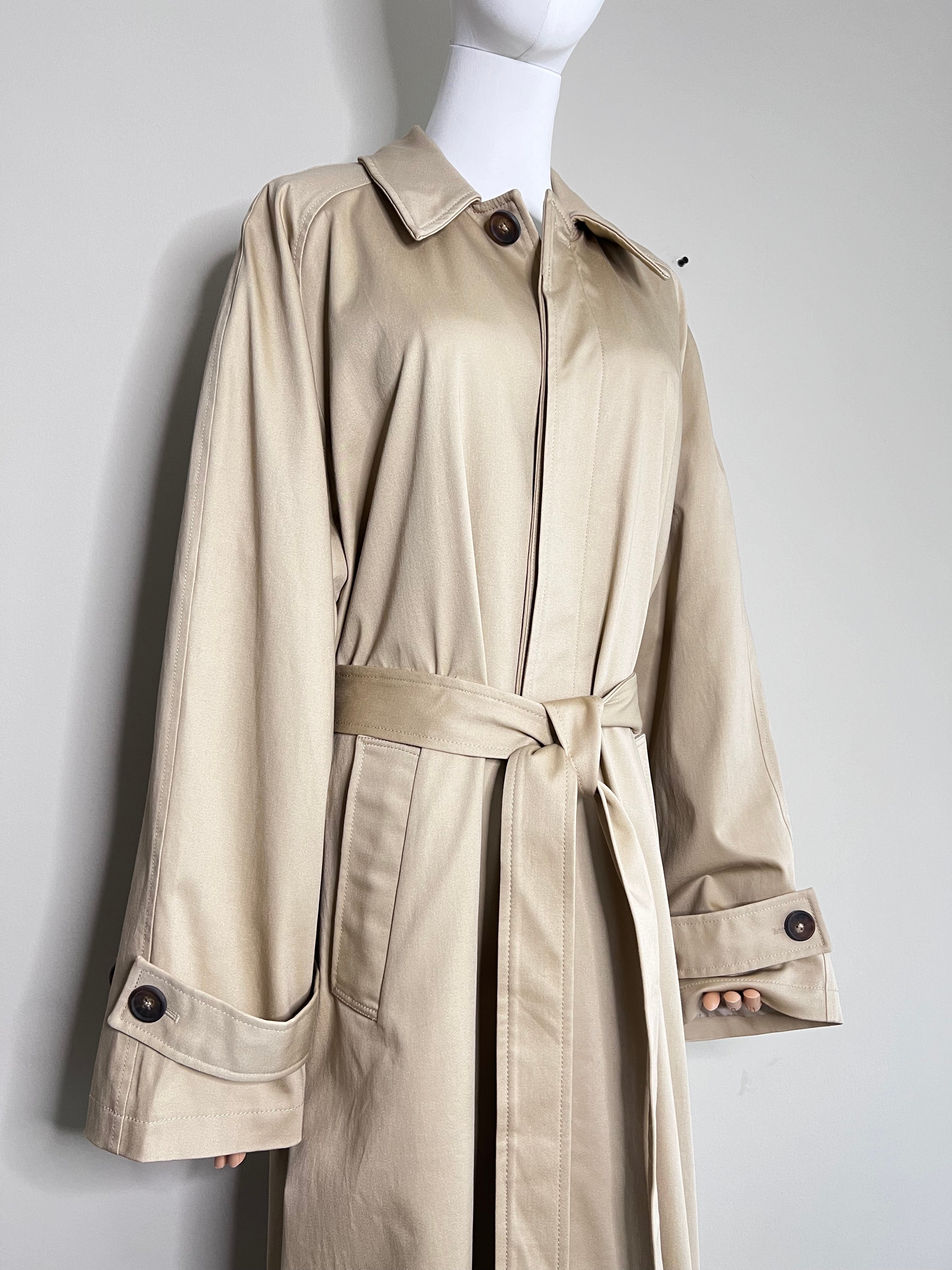 Brand New !! Brown long Trench belted coat - LACADEMIE