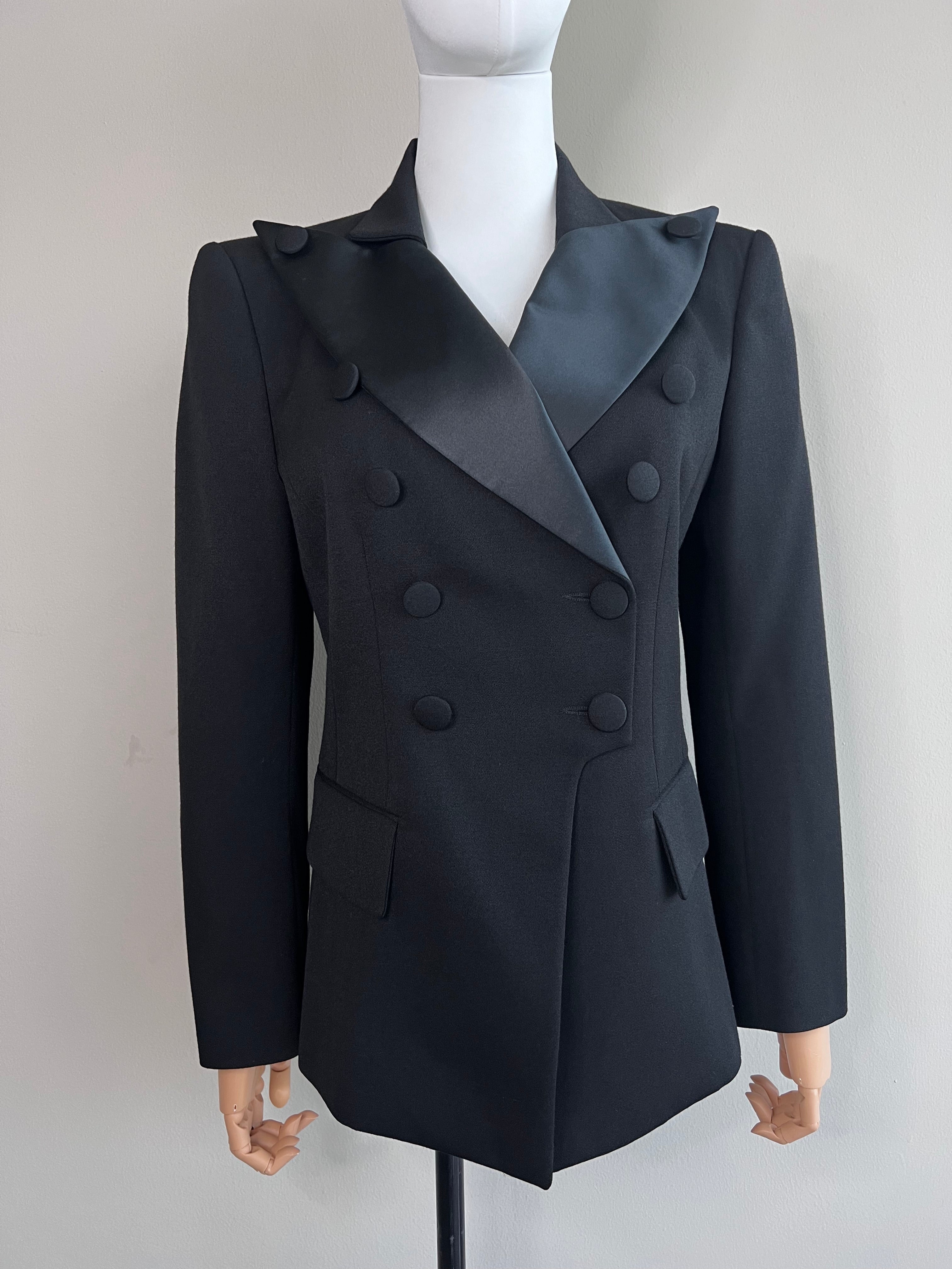 Black Tuxedo suit in cashmere wool blazer - BALMAIN