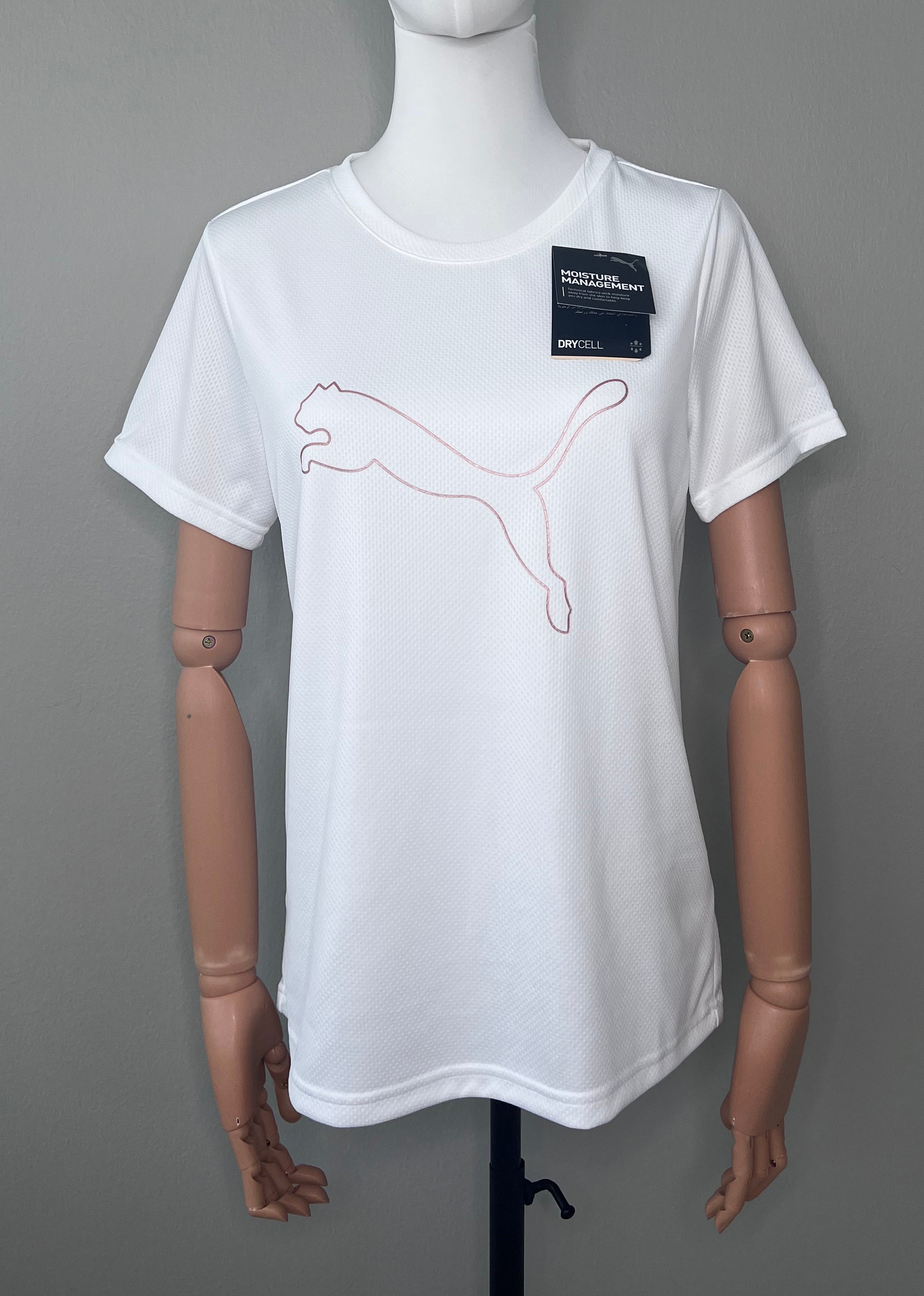 BRAND NEW ! White Concept Commercial Tee with Rose Gold logo - PUMA (WOMEN)