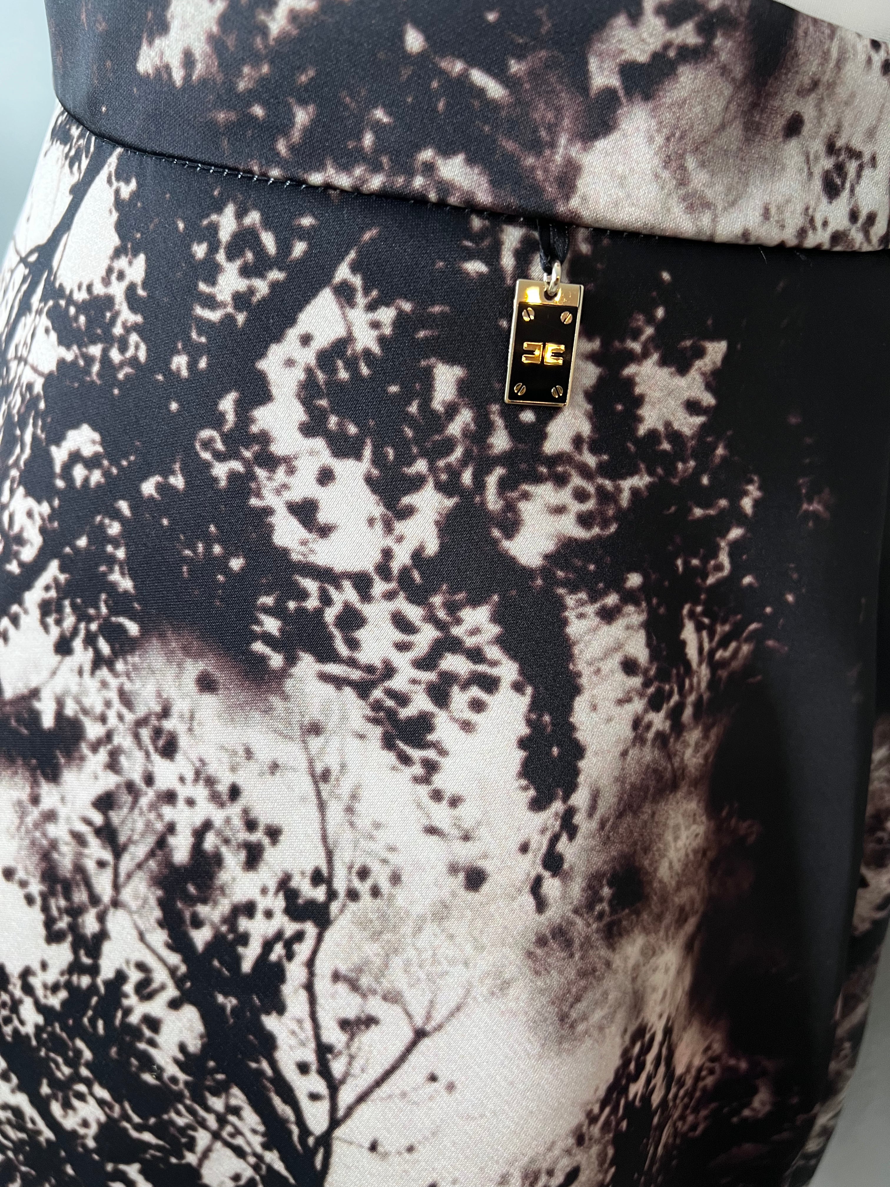 Brown Forest Print Skirt - Elisabetta Franchi