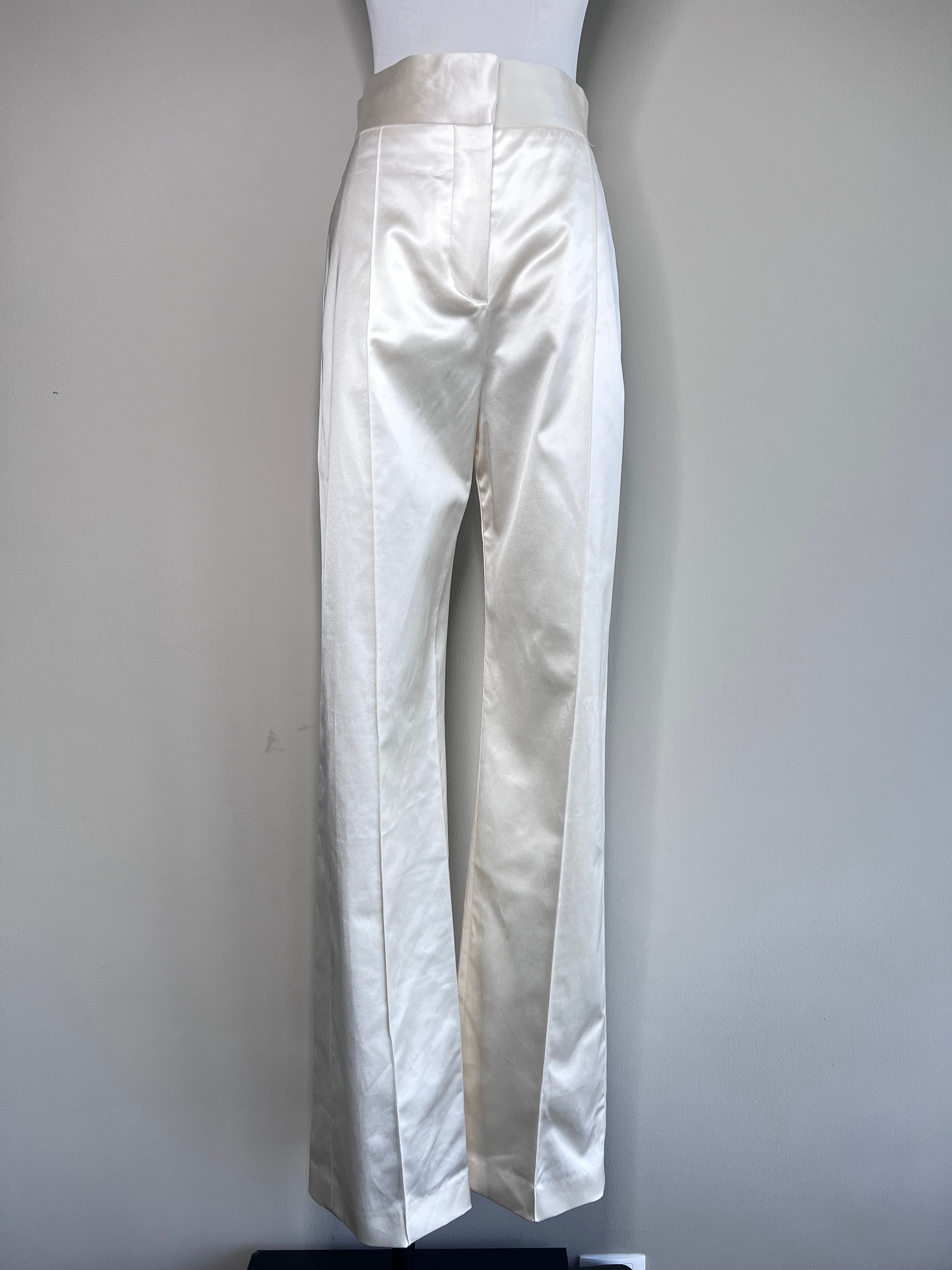SAINT LAURENT Straight-Leg Pleated Silk Trousers for Men | MR PORTER