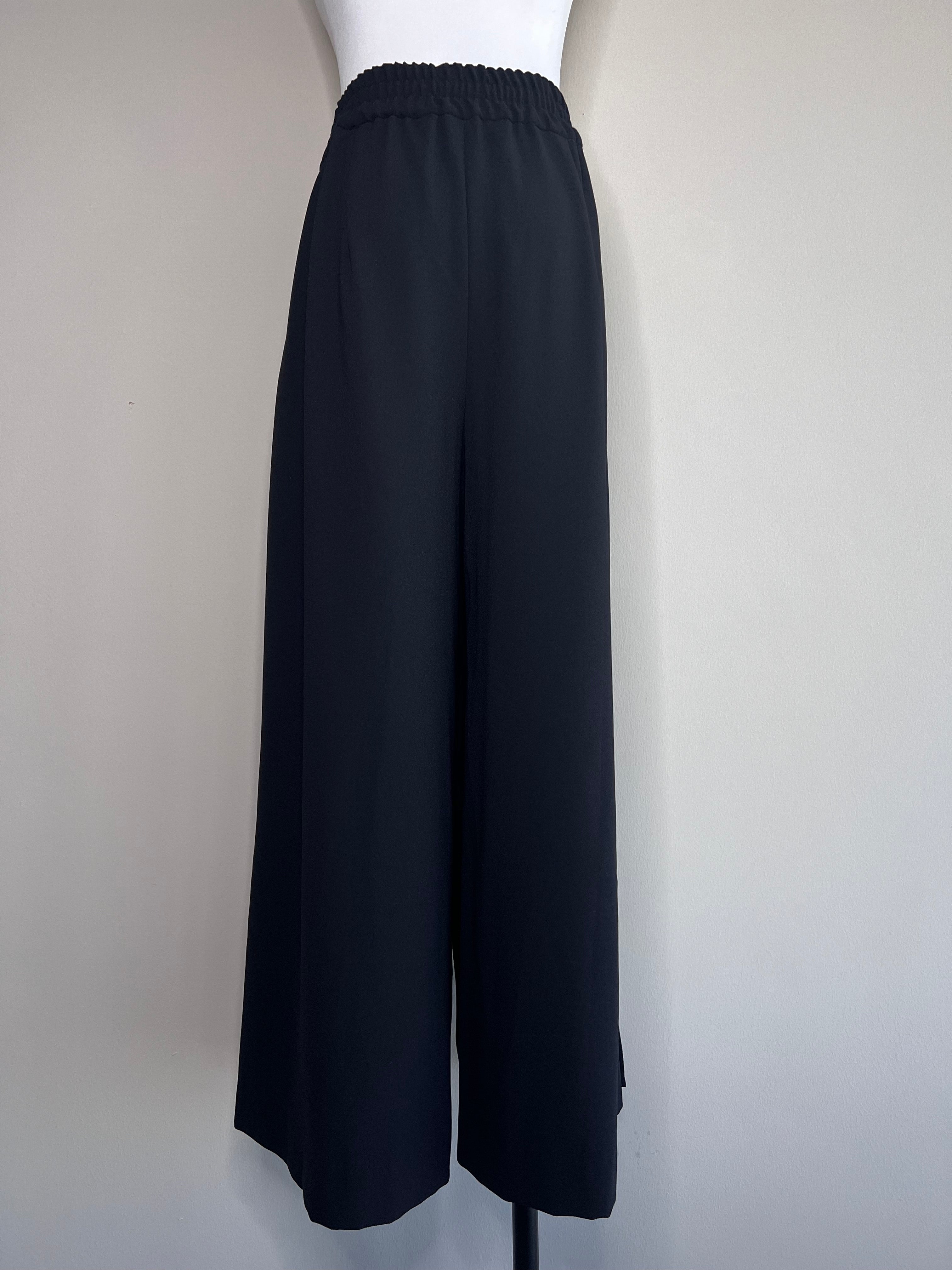 Black chic two-lined wide leg dress pants - ZARA