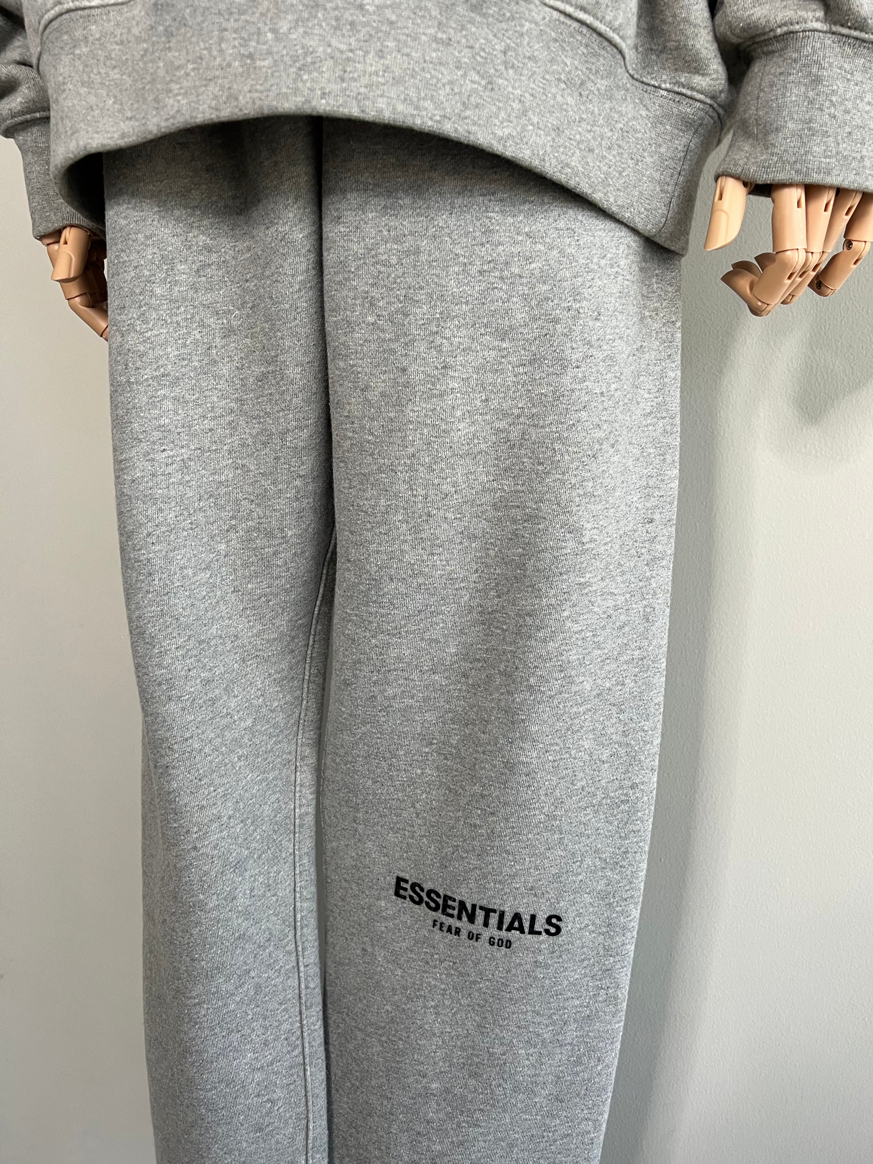 A Set of grey hoodie in fleece - FEAR OF GOD ESSENTIALS