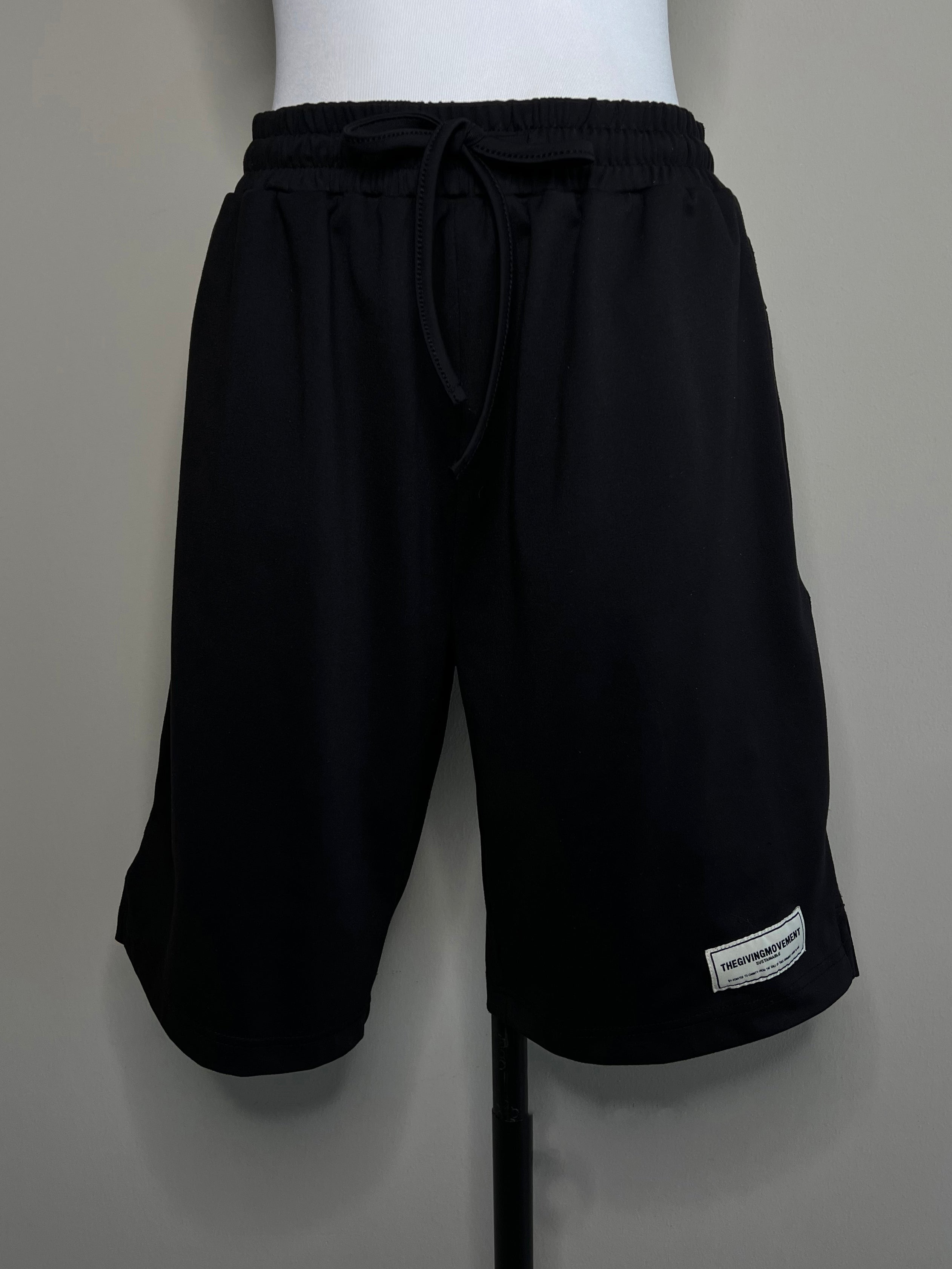 Black Jersey Shorts for men - THE GIVING MOVEMENT