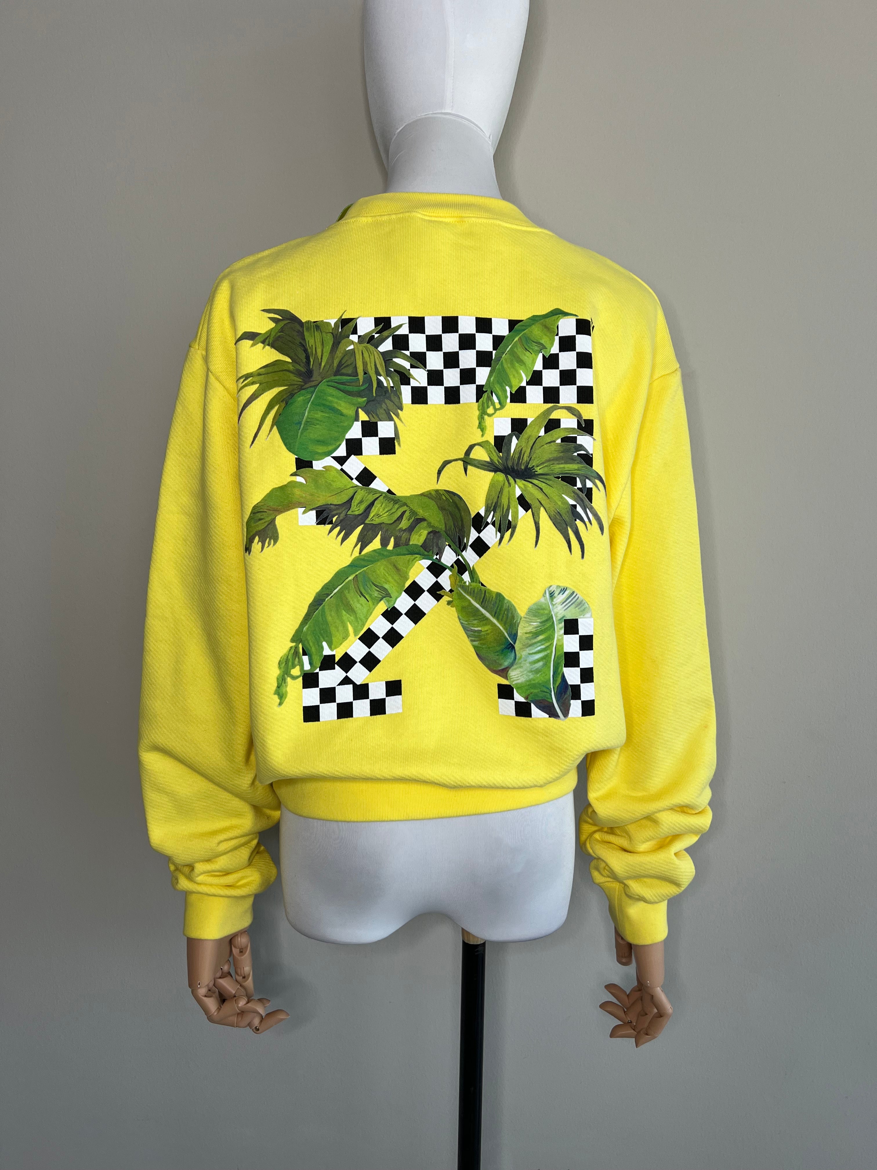 Yellow Racing crewneck sweatshirt - OFF-WHITE