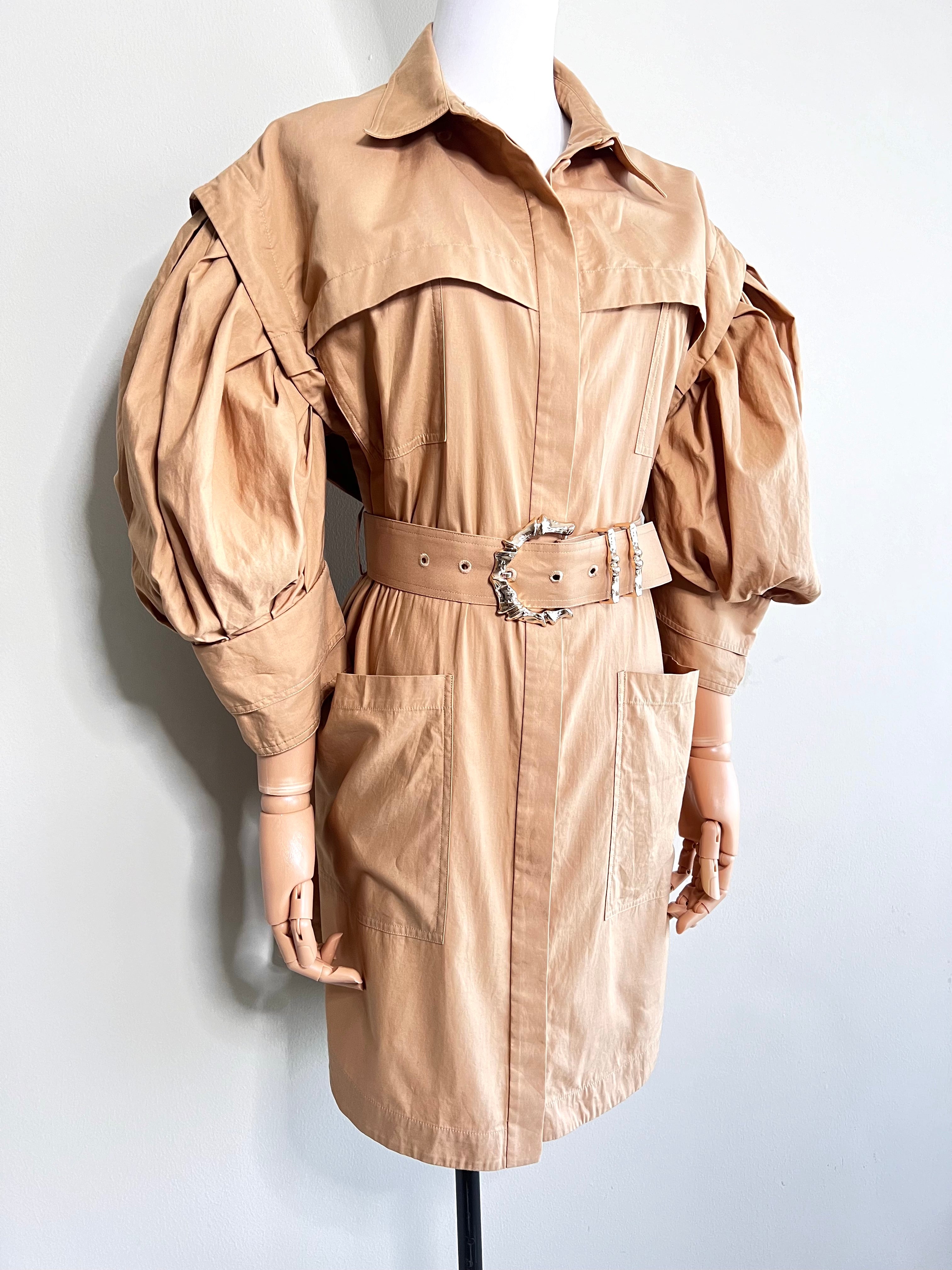 Brown Kindsway cotton mini shirt dress - ACLER