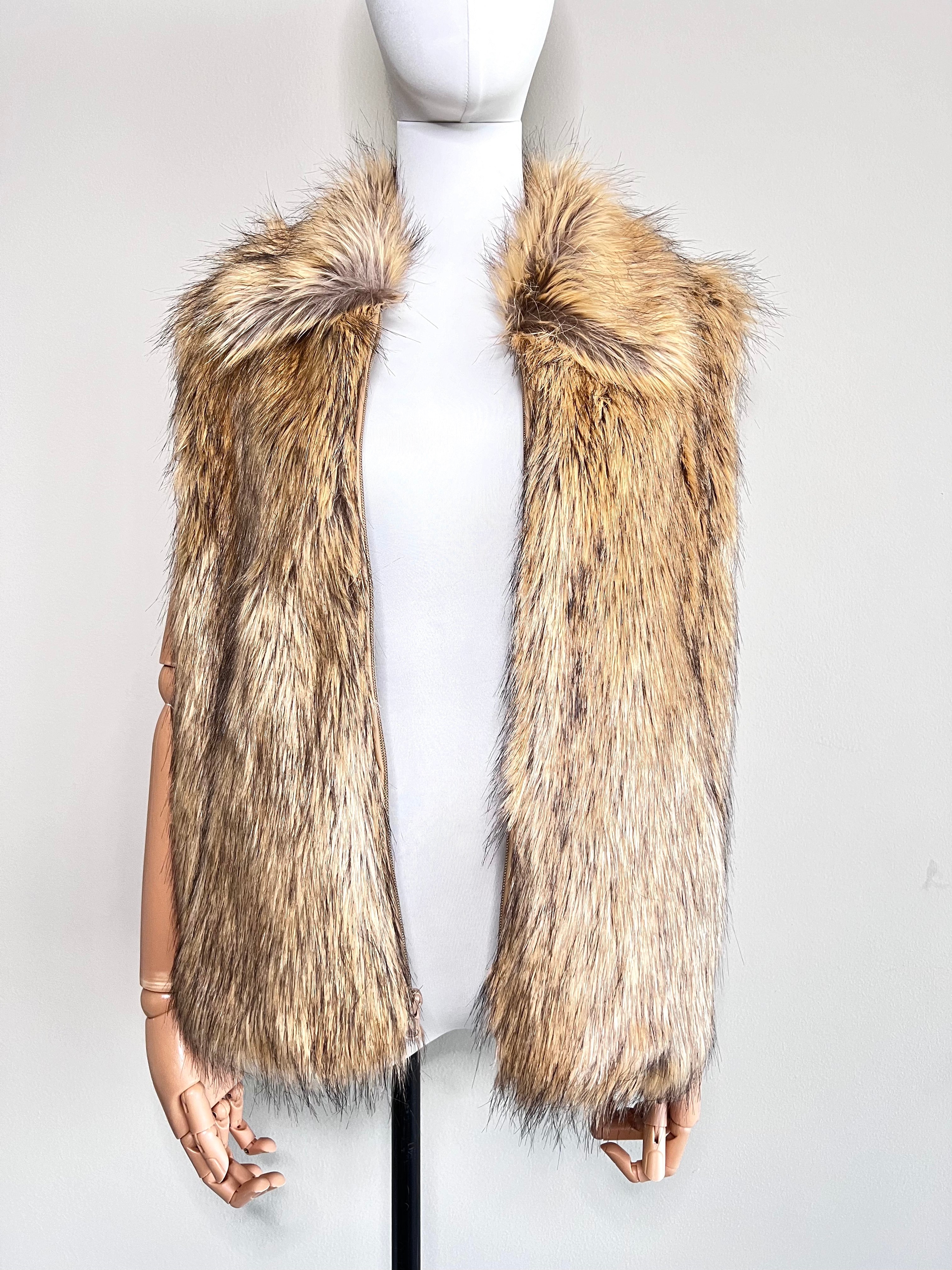 Brown Fox fur vest - INC