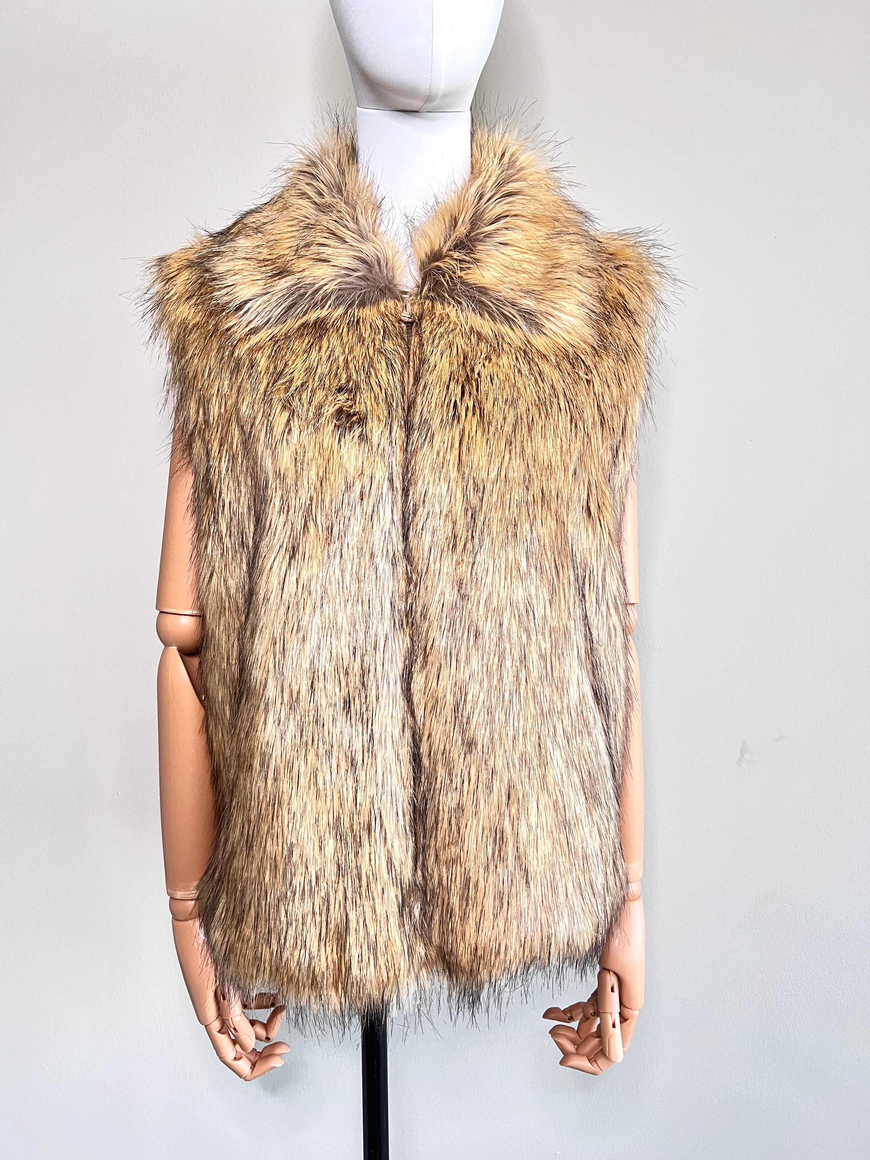 Brown Fox fur vest - INC
