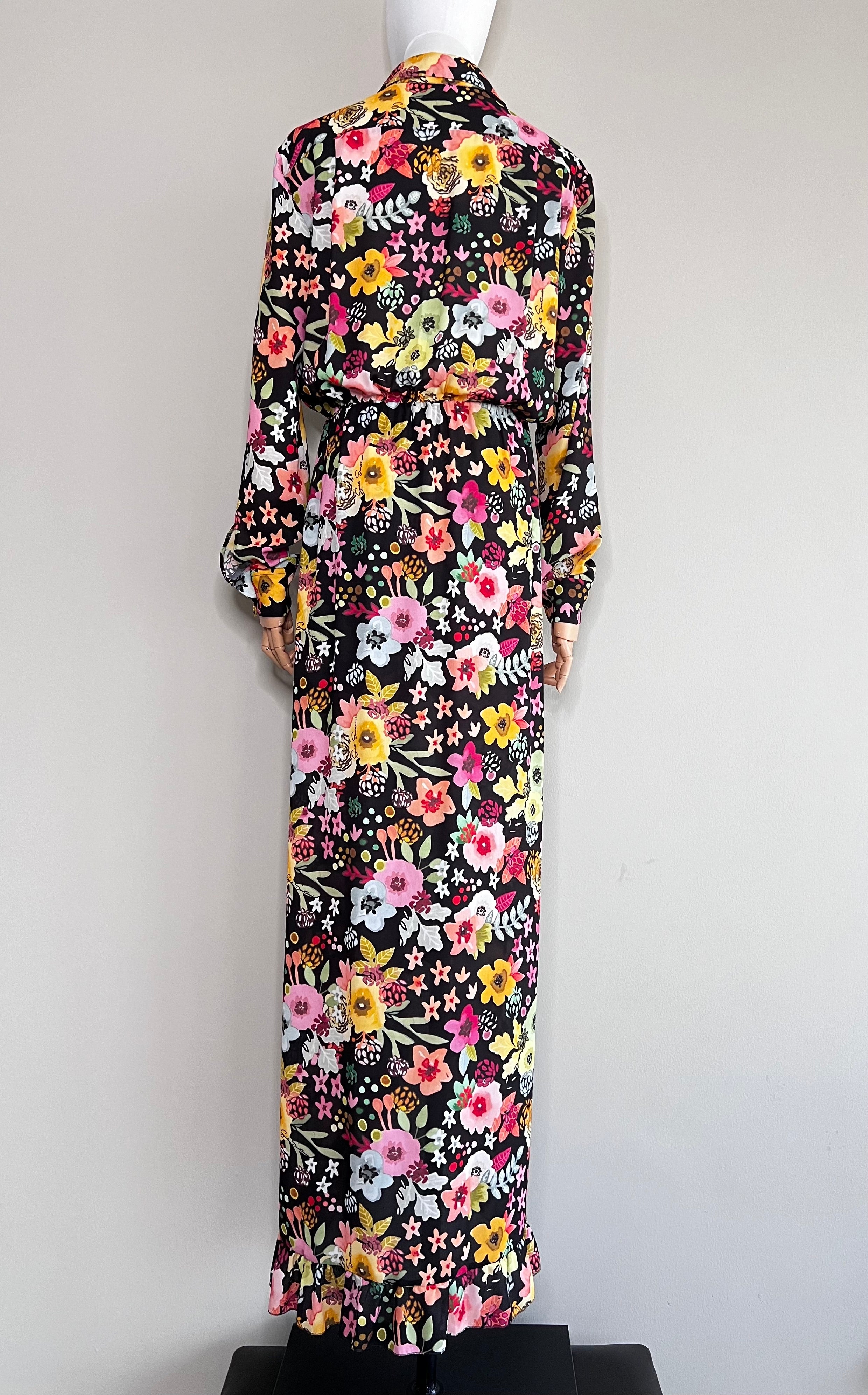 Floral Maxi dress with inside shorts and slit - GIL SANTUCCI