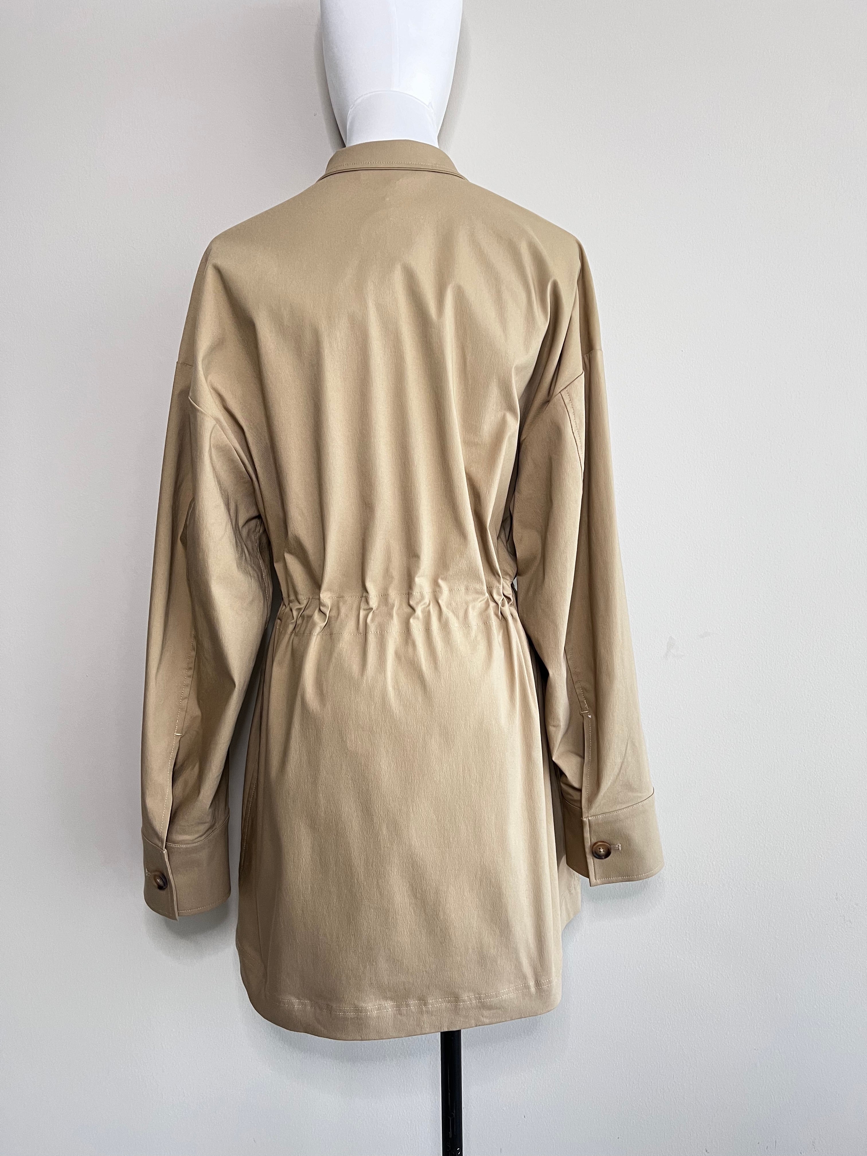 Brown utility with drawstring waist dress  - L'ACADEMIE