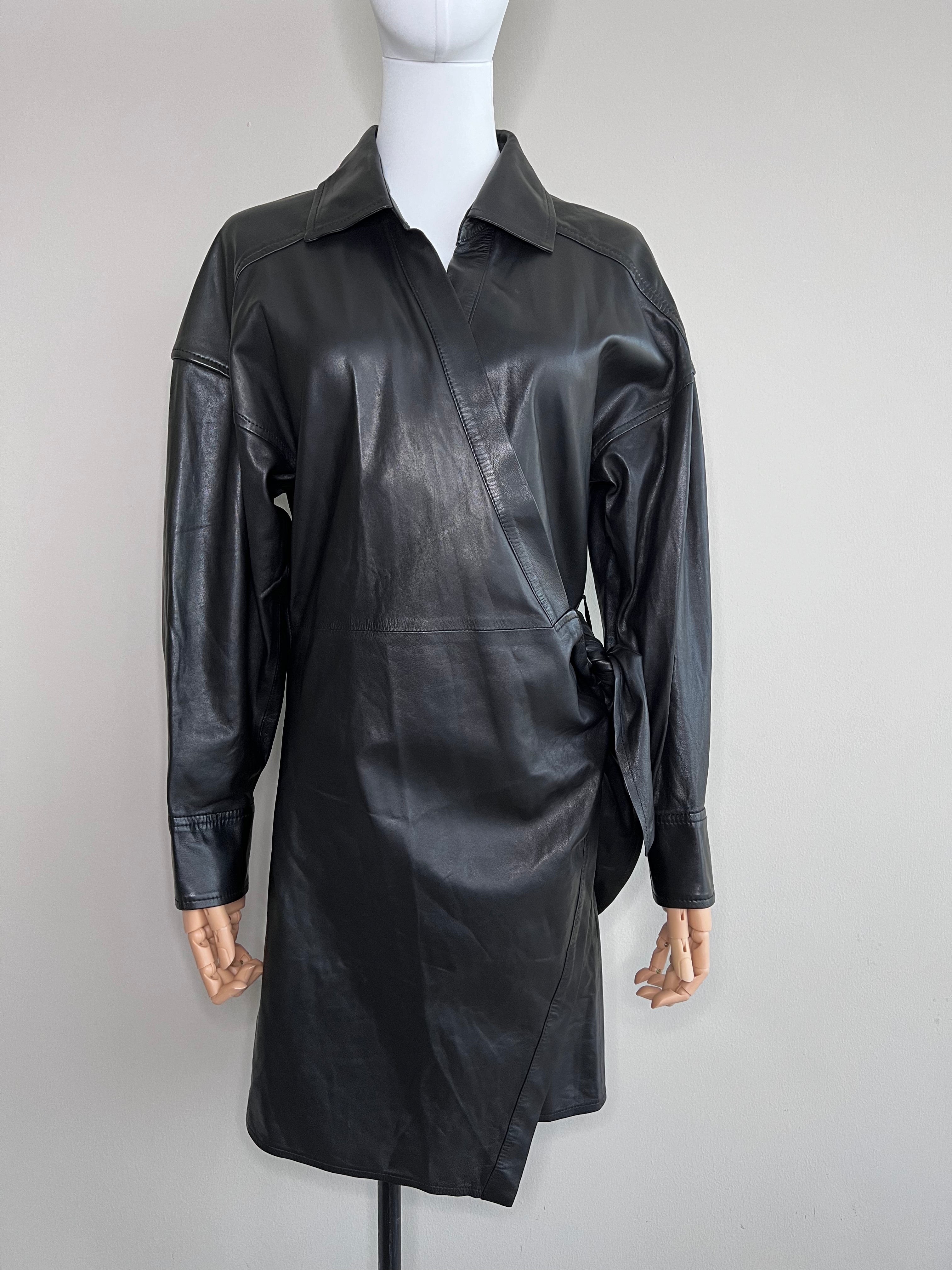 Black Genuine leather trench dress - IRO