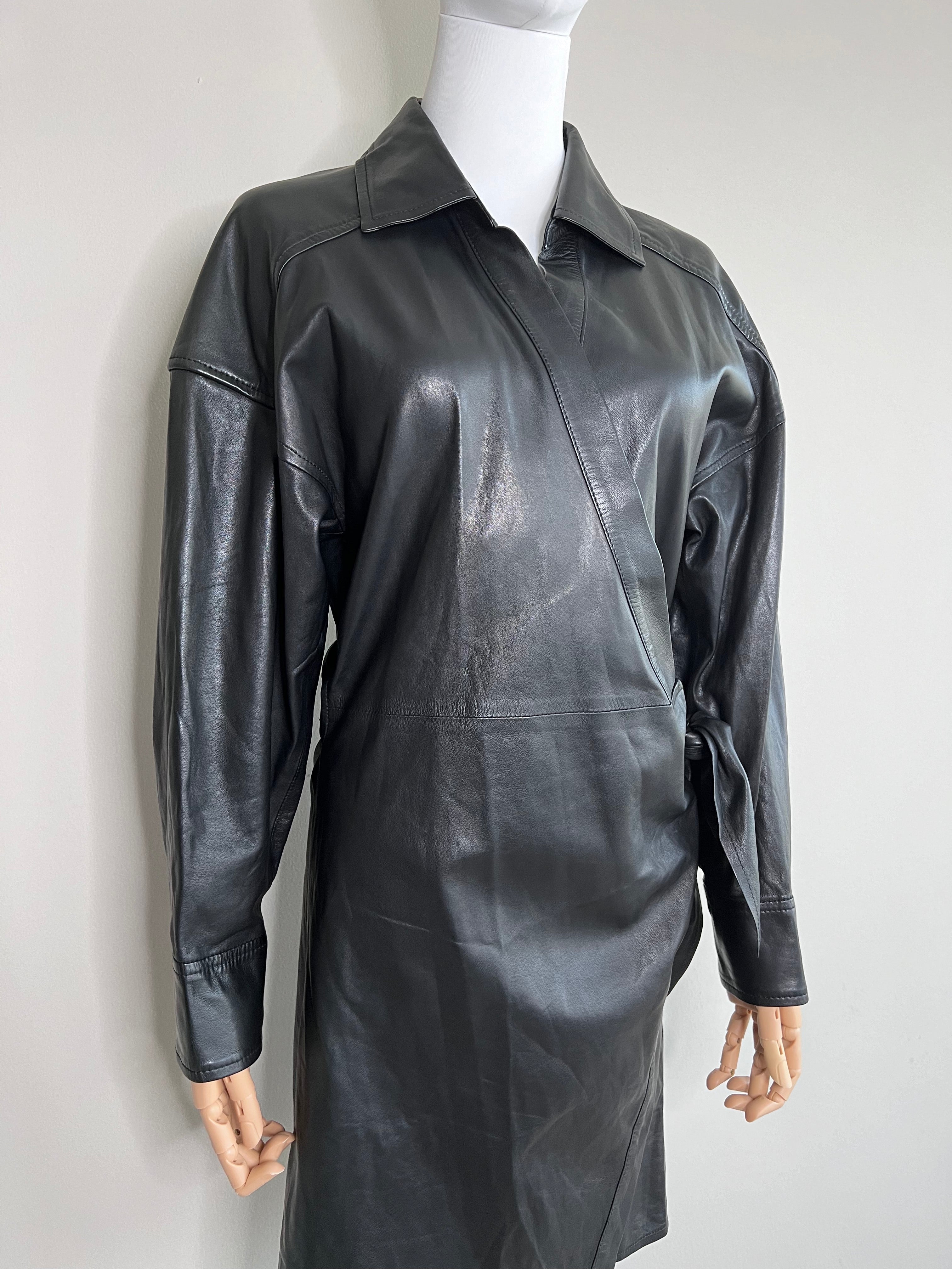 Black Genuine leather trench dress - IRO