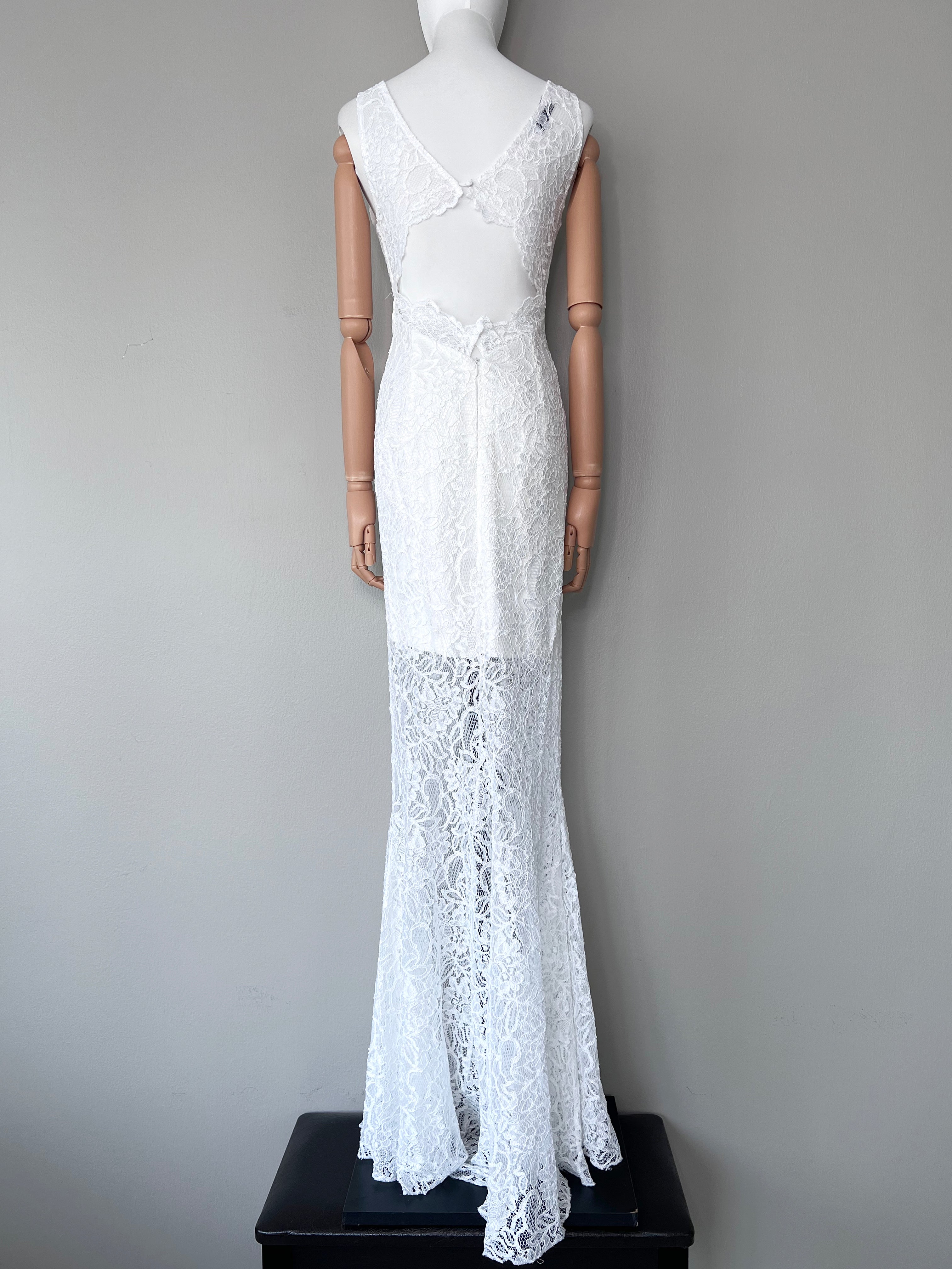 White lace maxi dress - FLAVIO CASTELLANI