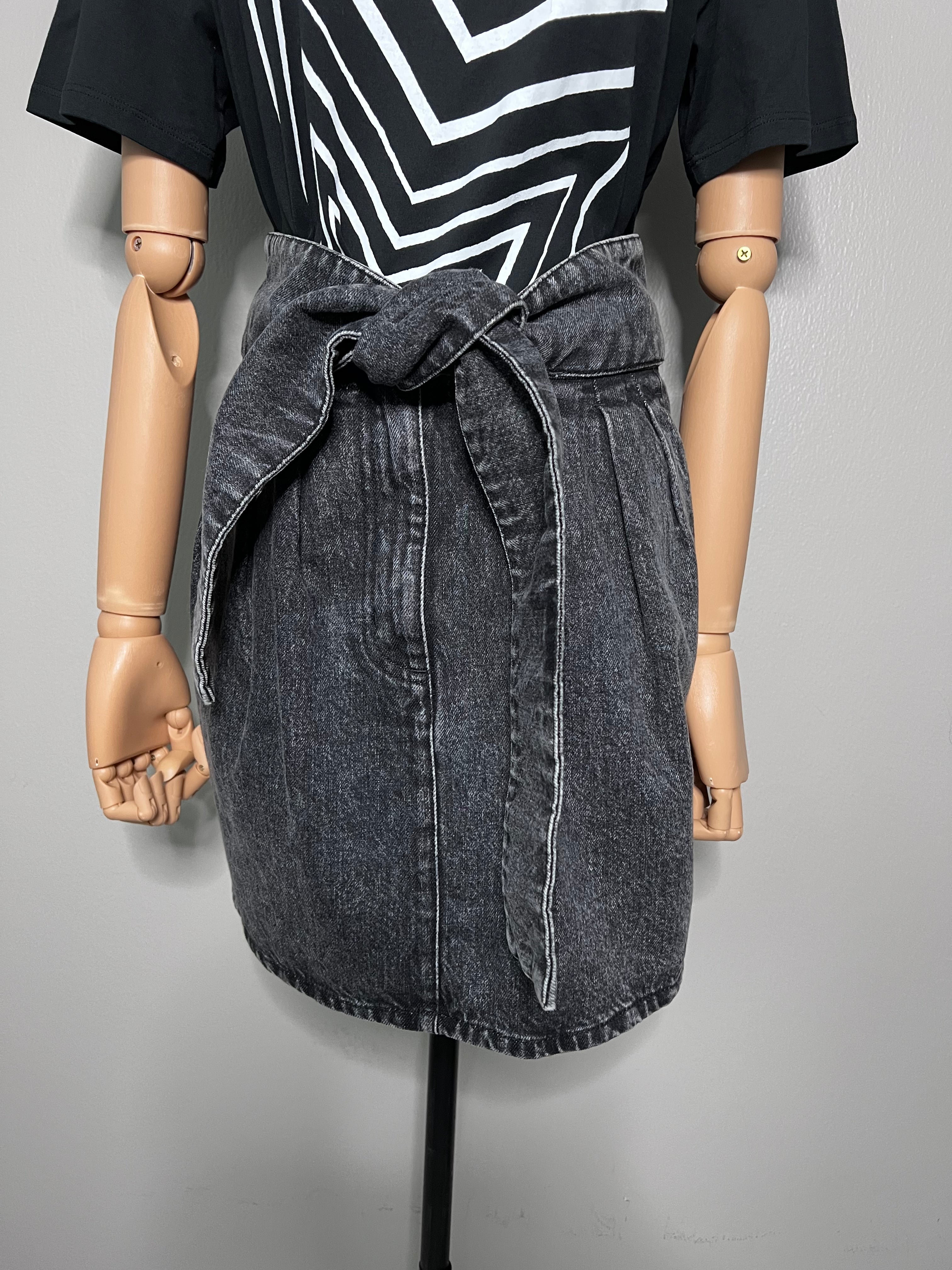 Black denim skirt with built-in belt - IRO