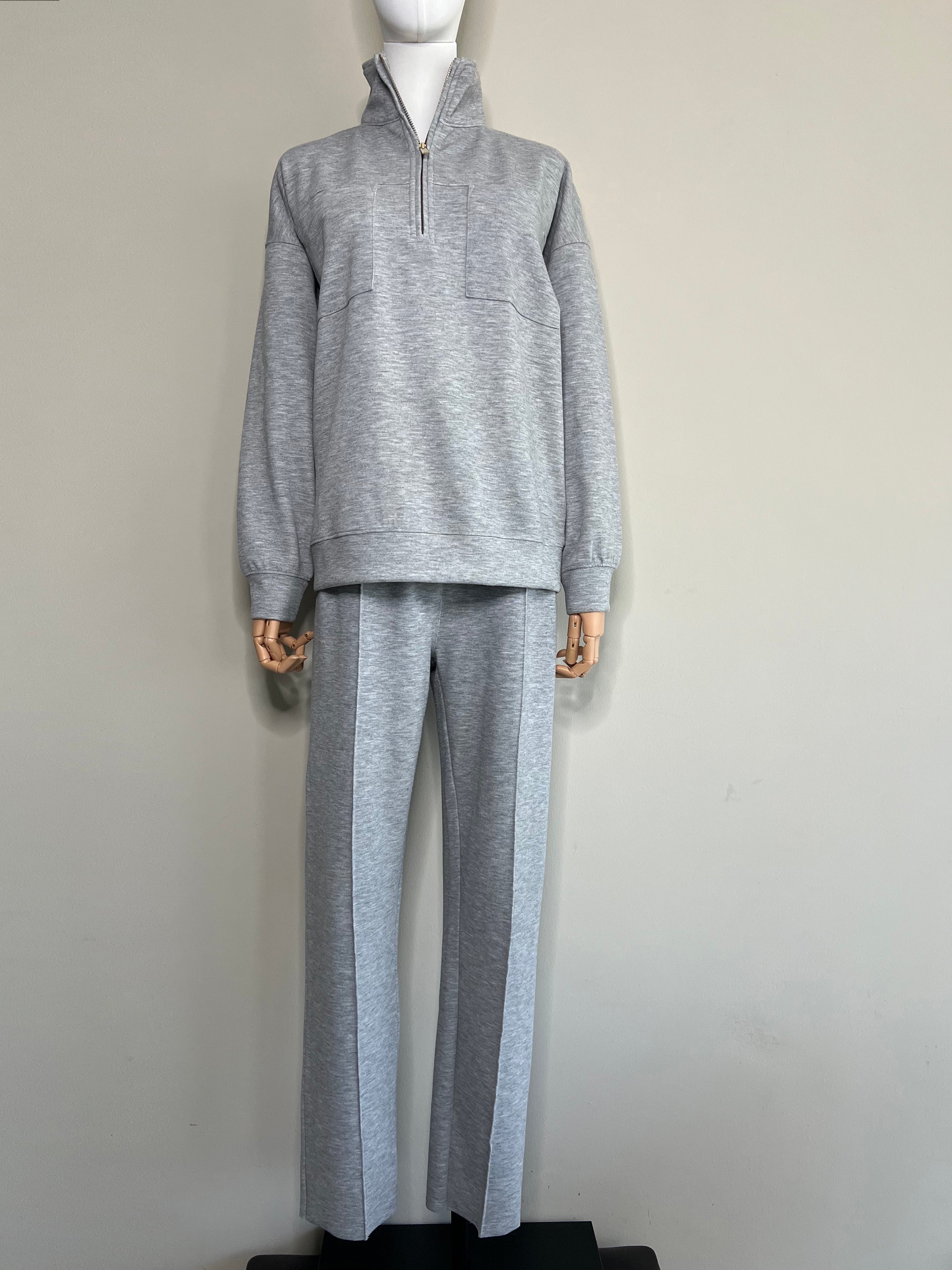 A set of Grey half zip sweatshirt & sweatpants - NETWORK