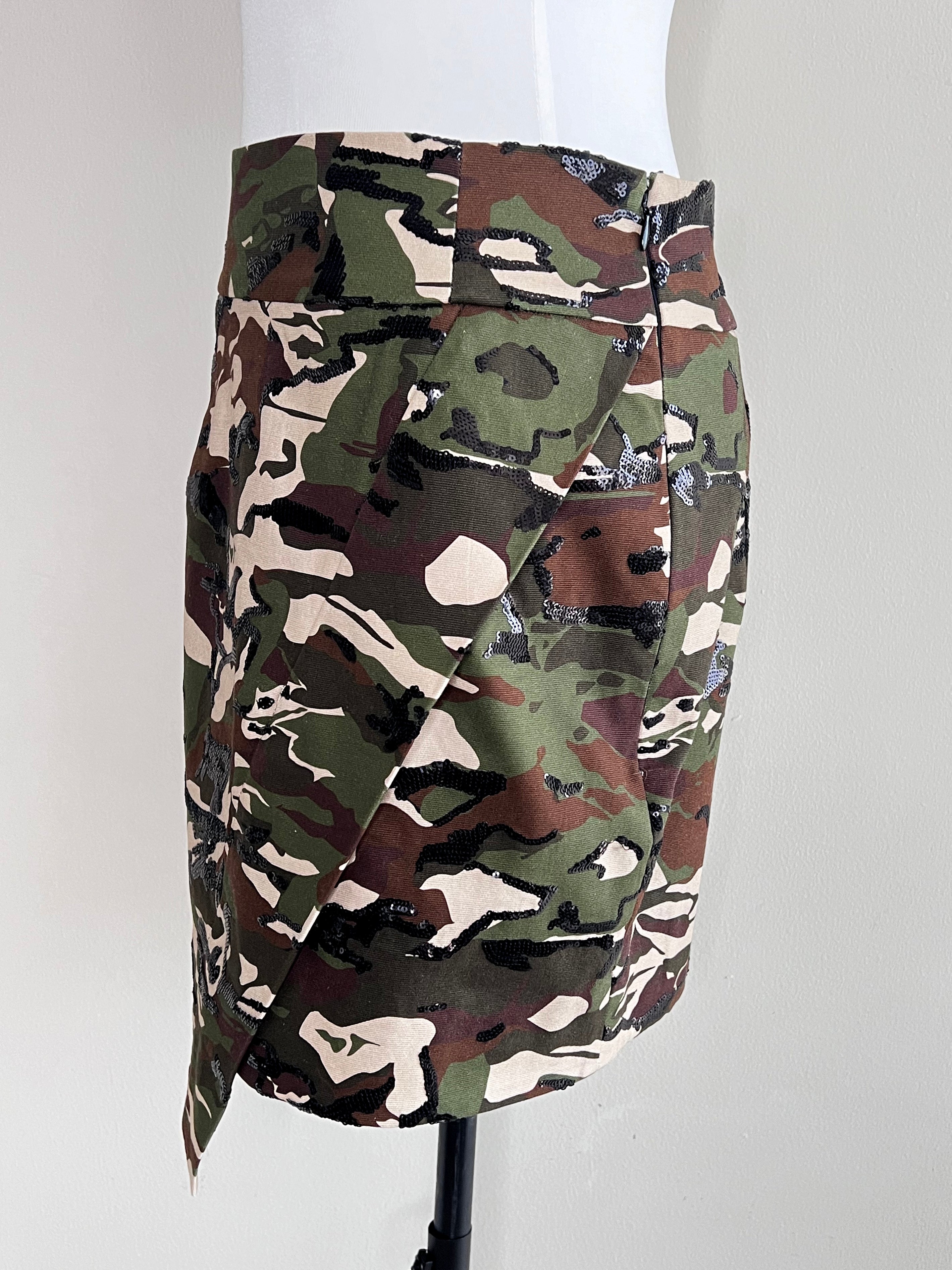 Camo print asymetric high waist skirt - ALEXANDRE VAUTHIER