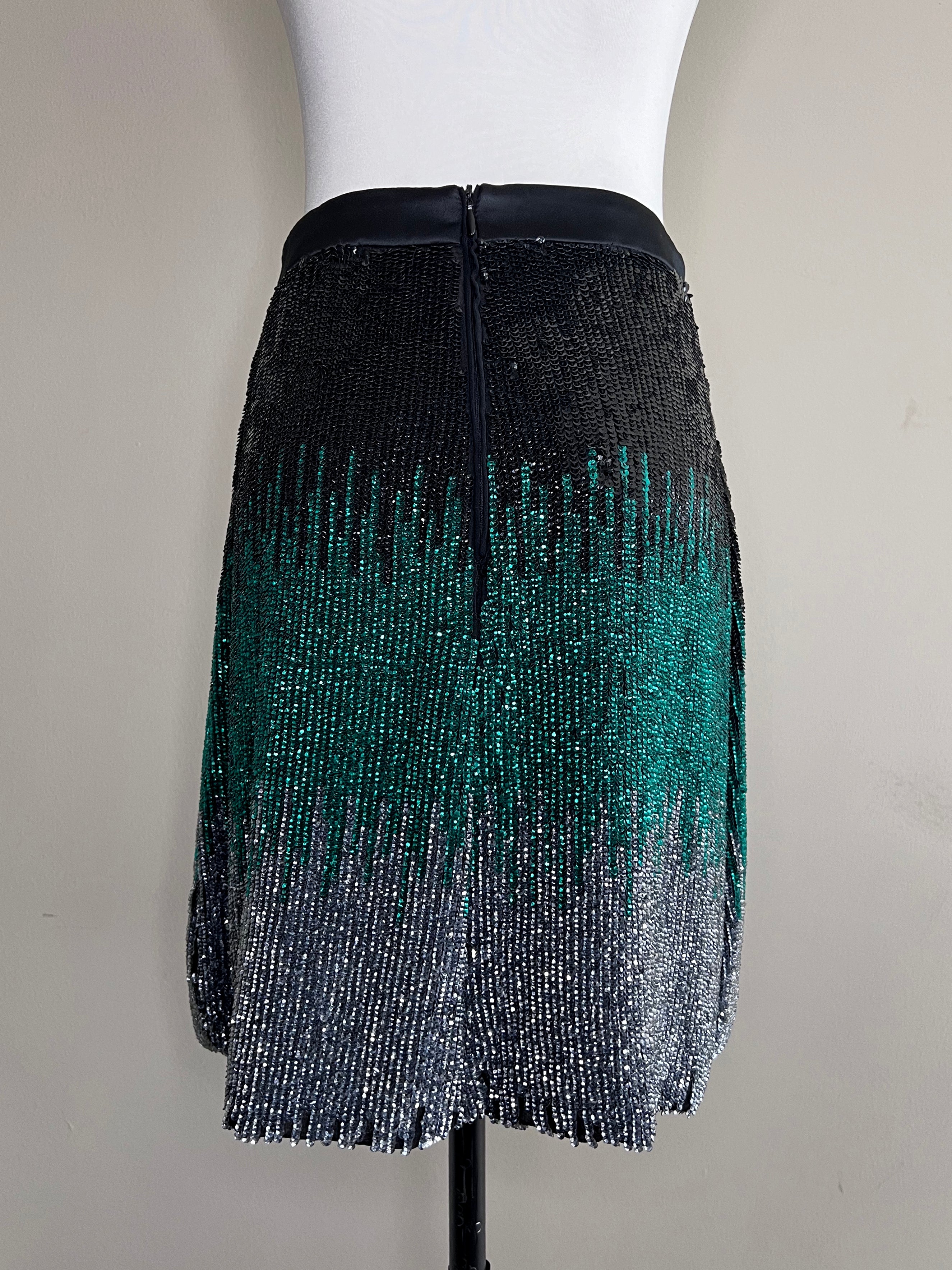 Green Multicolor sequin mini skirt - EMPORIO ARMANI