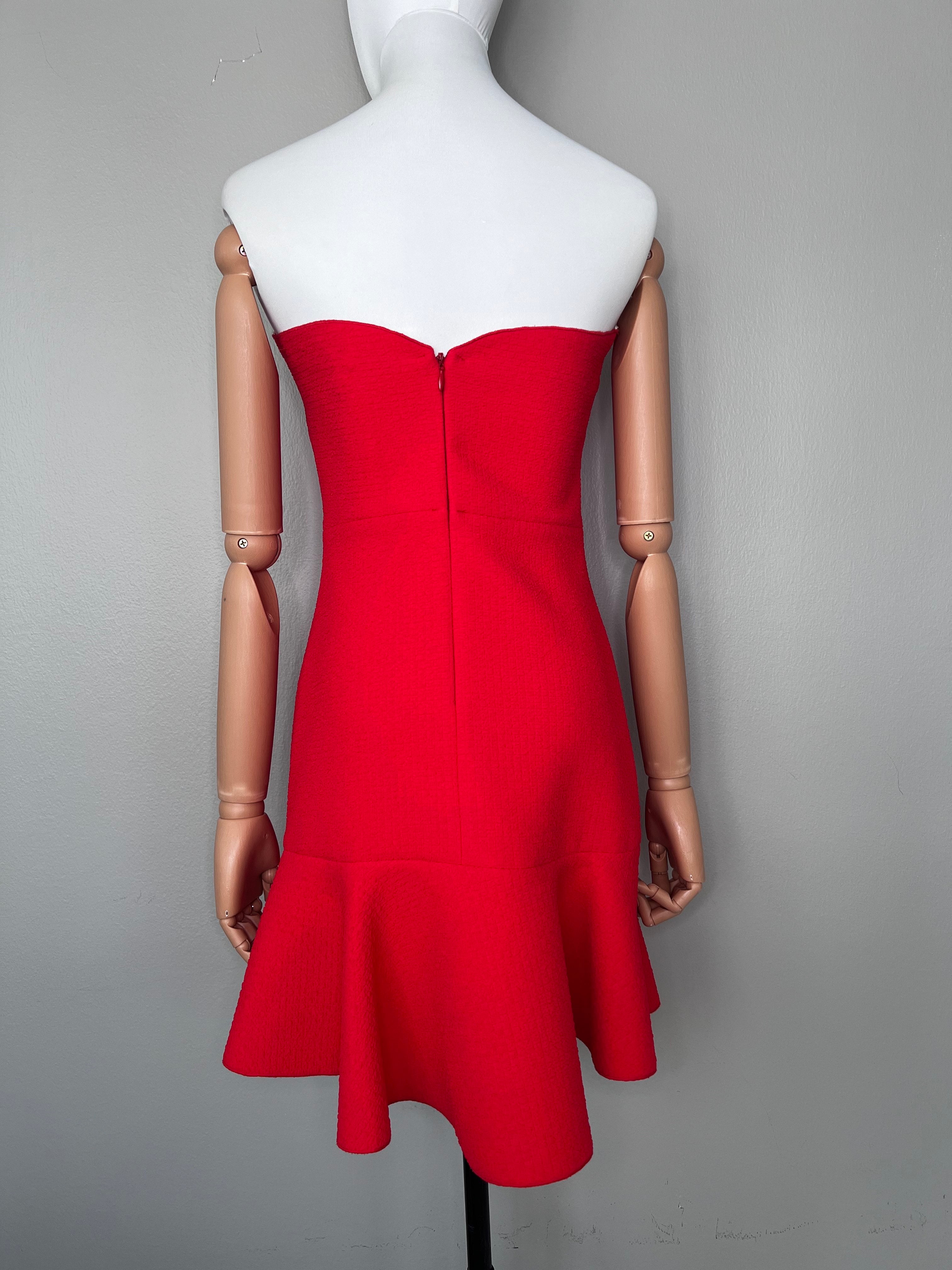 Red ruffled dress - SANDRO
