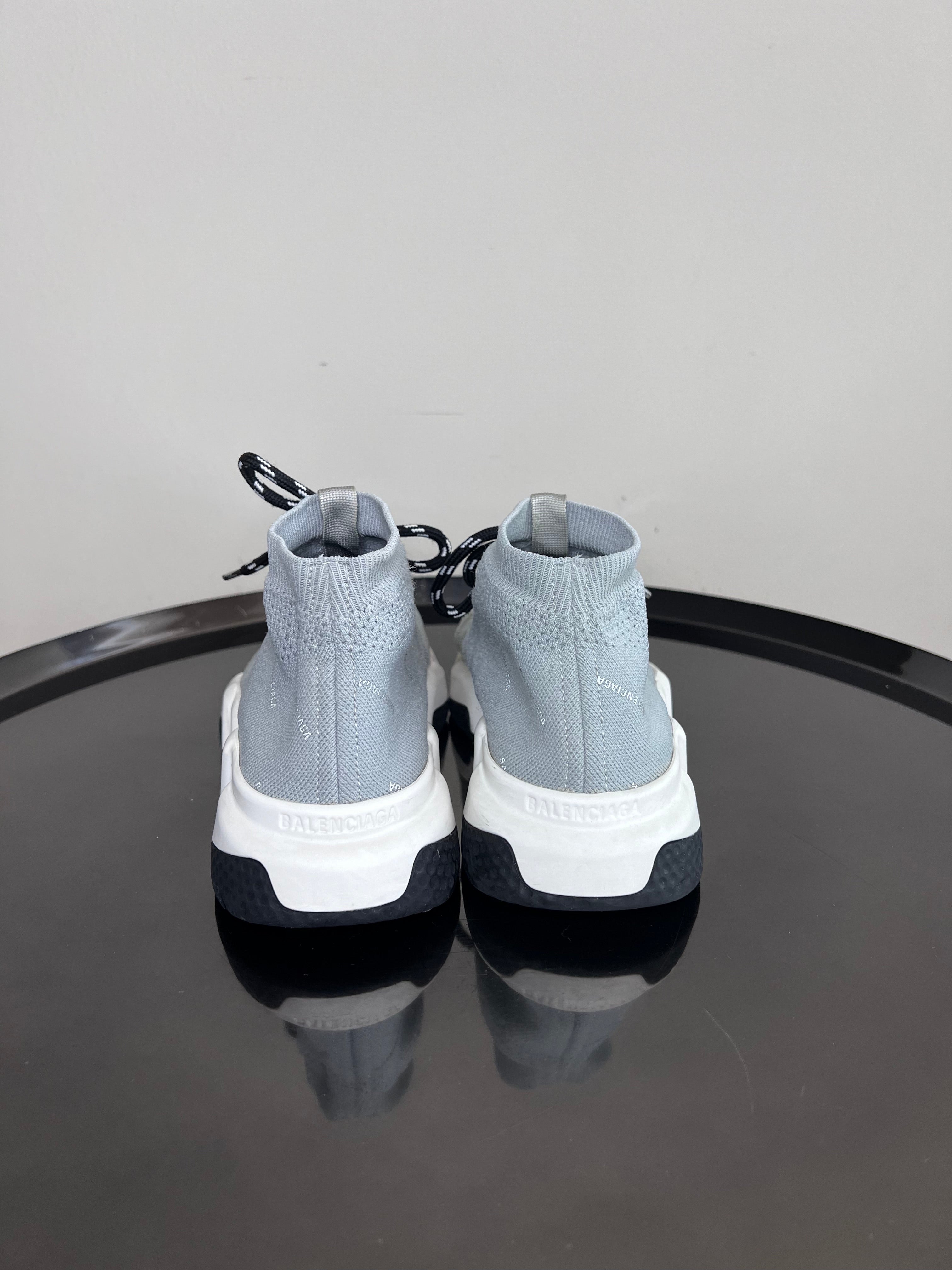 Grey Speed lace up Knit sneakers - BALENCIAGA