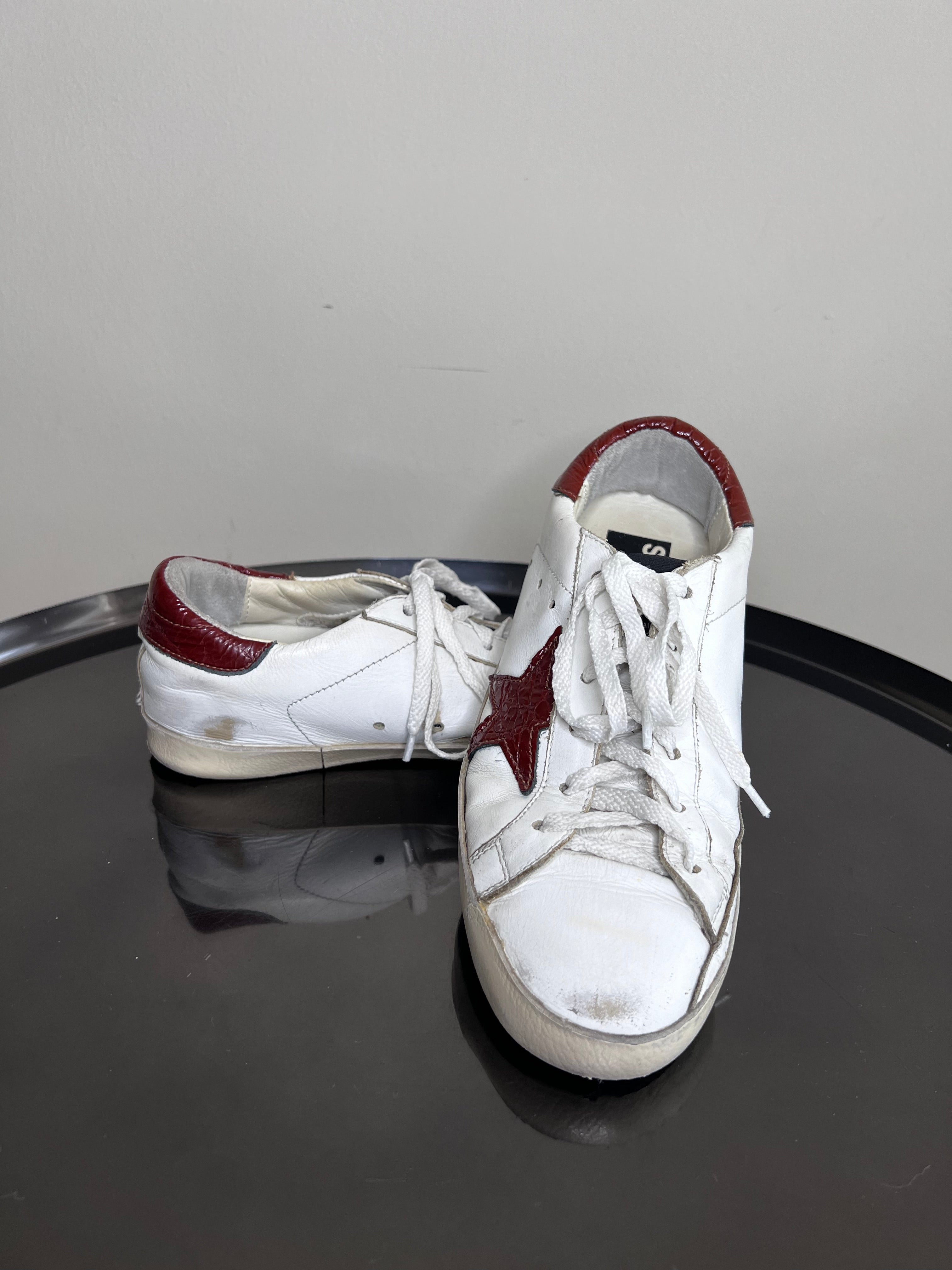 White & Red Superstar sneaker - GOLDEN GOOSE