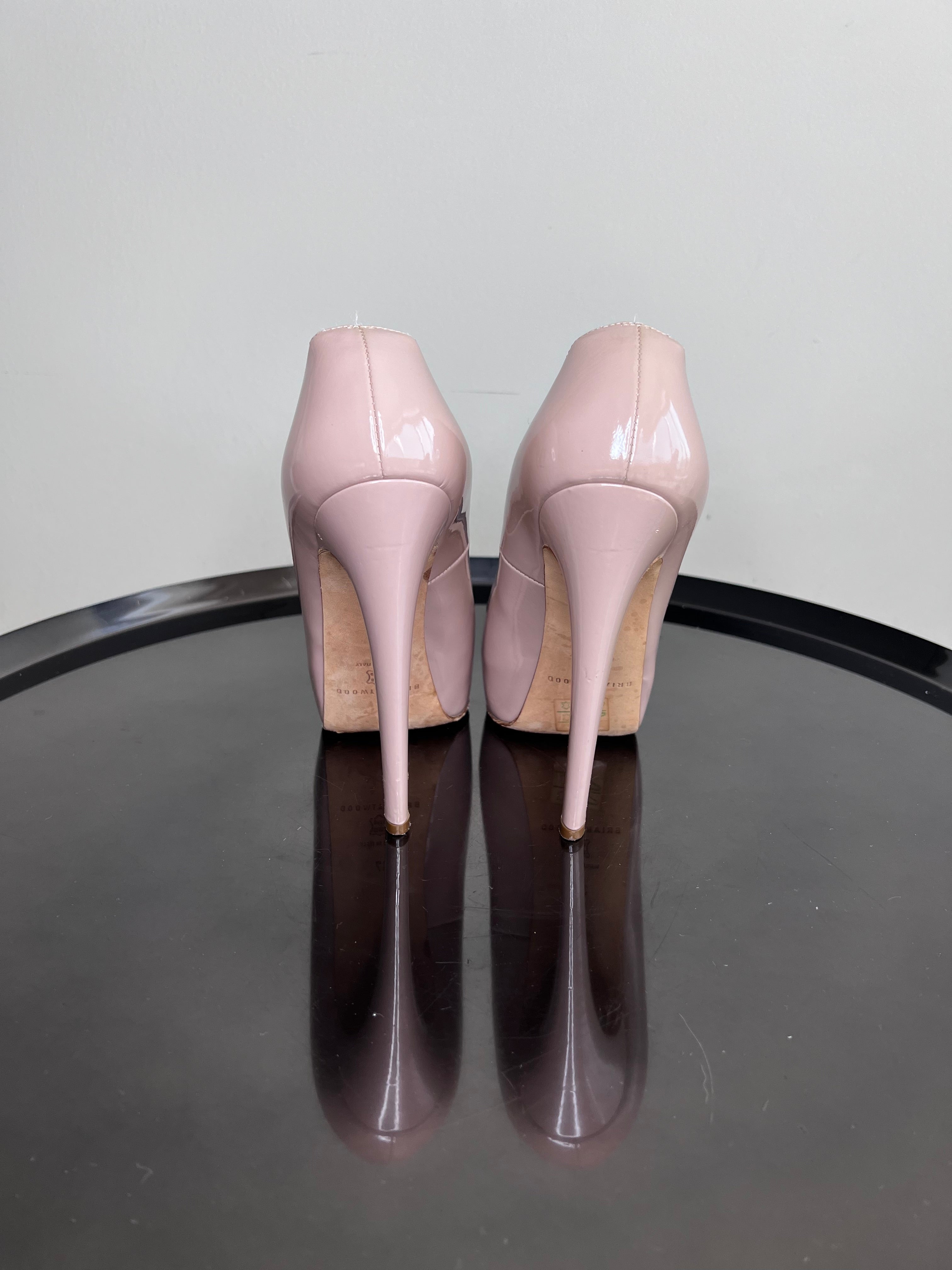 Cappuccino Nude Maniac 120 Pumps - BRIAN ATWOOD