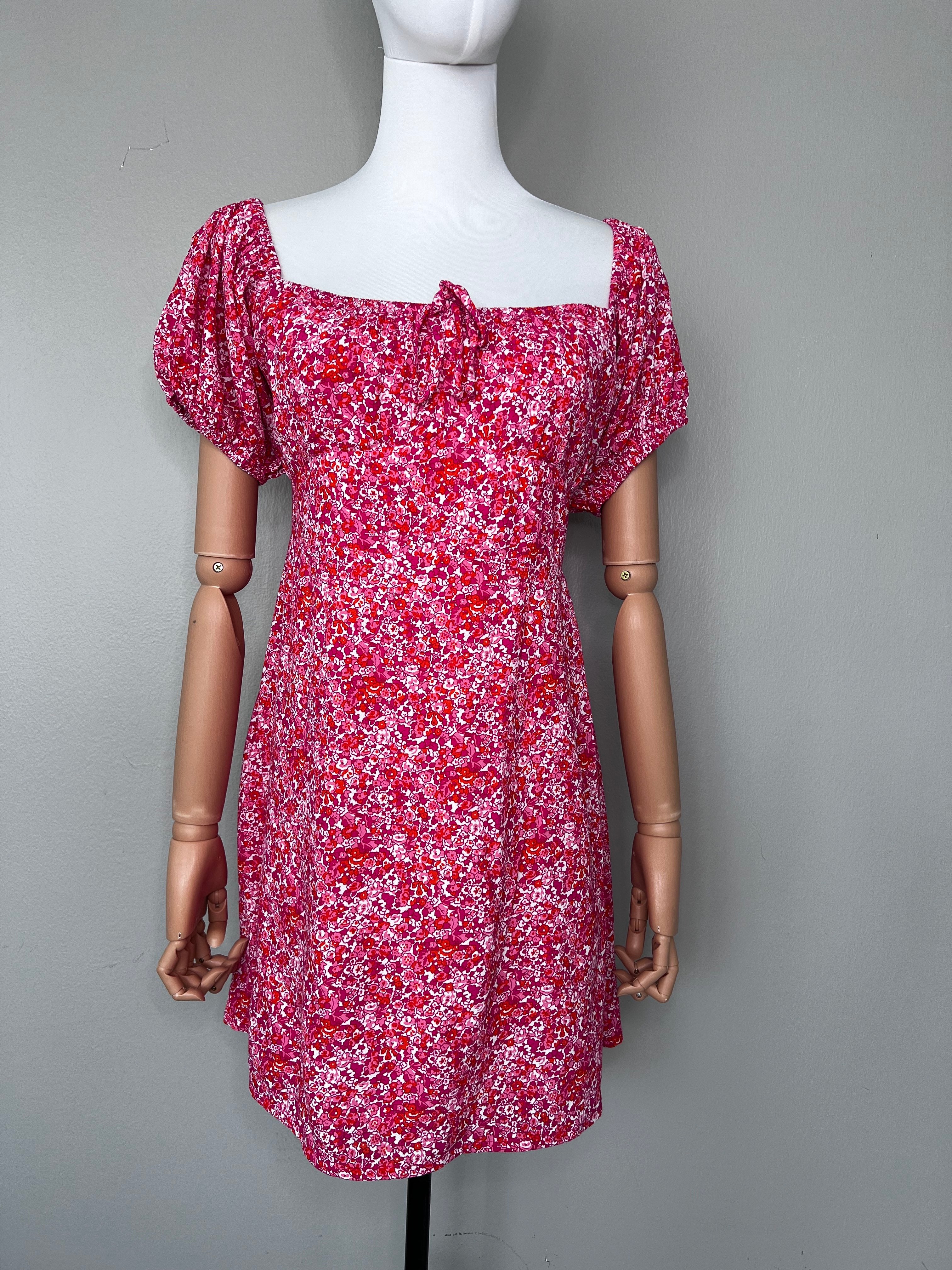 Pink floral off-shoulder mini dress - FAITHFULL THE BRAND