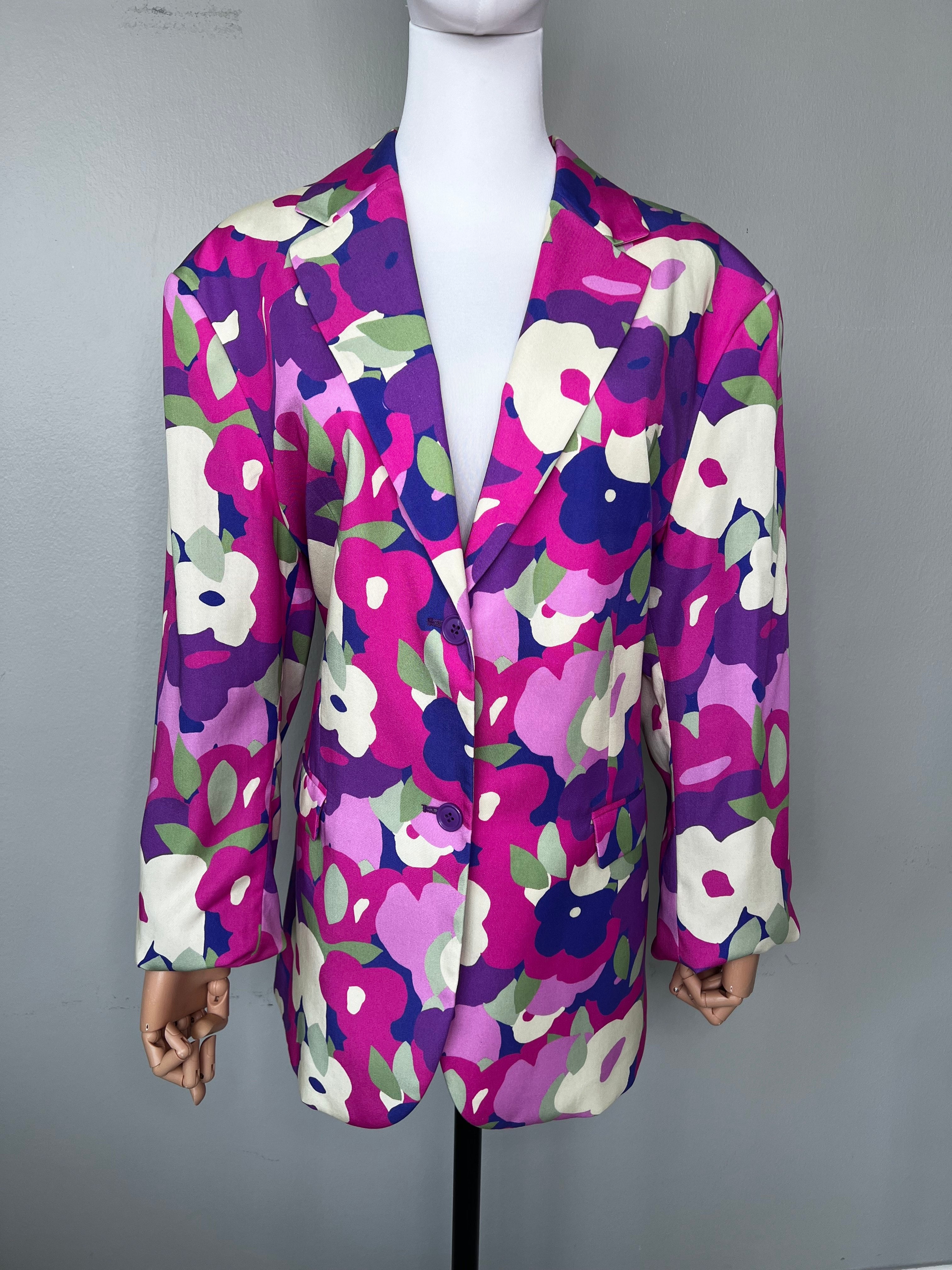 Pink and purple floral long oversized - MONKL