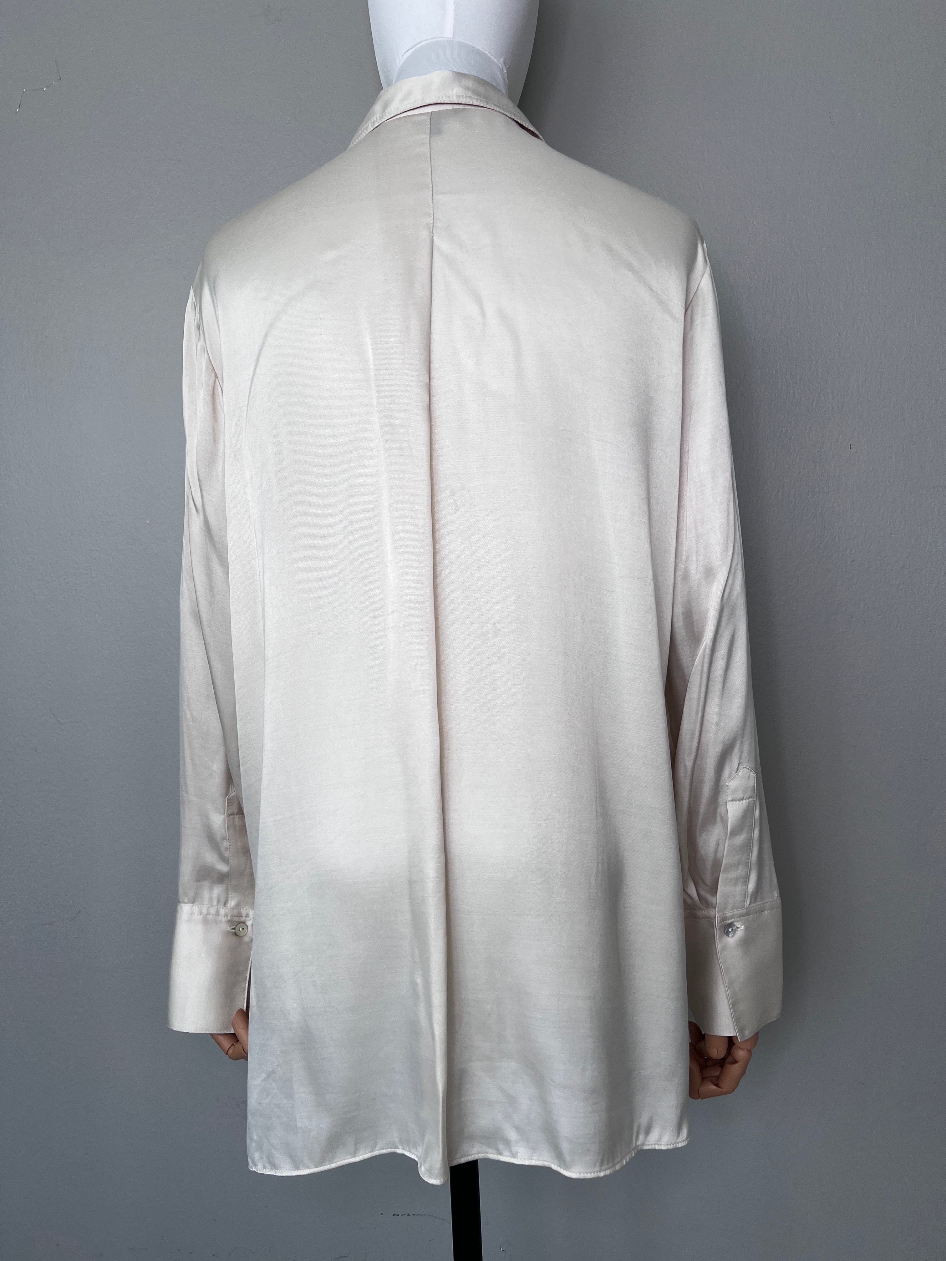 Cream silk shirt - MASSIMO DUTTI