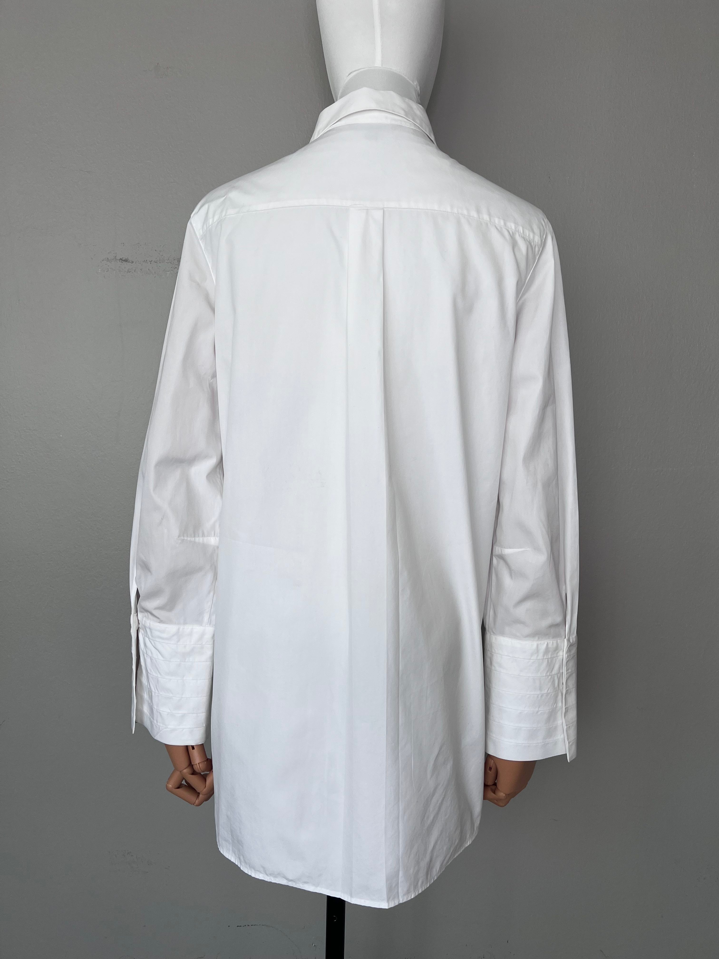 White shirt with pattern sleeve - MASSIMO DUTTI