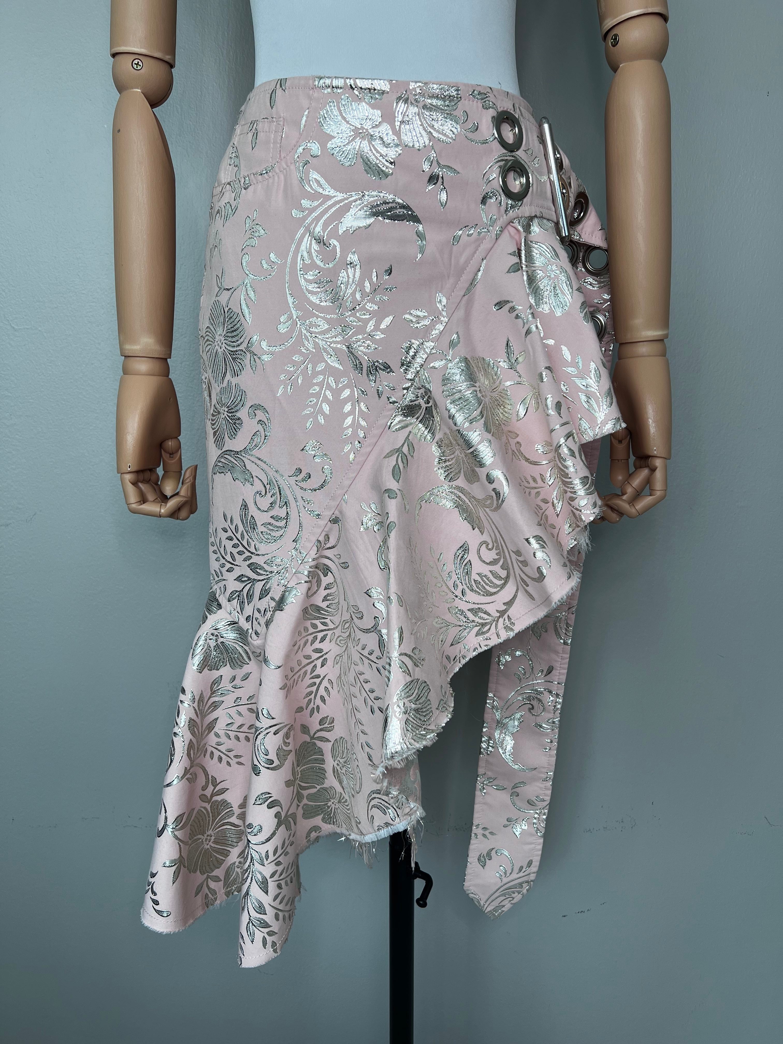 Metallic design on asymmetric mini skirt - MARQUES ALMEIDA