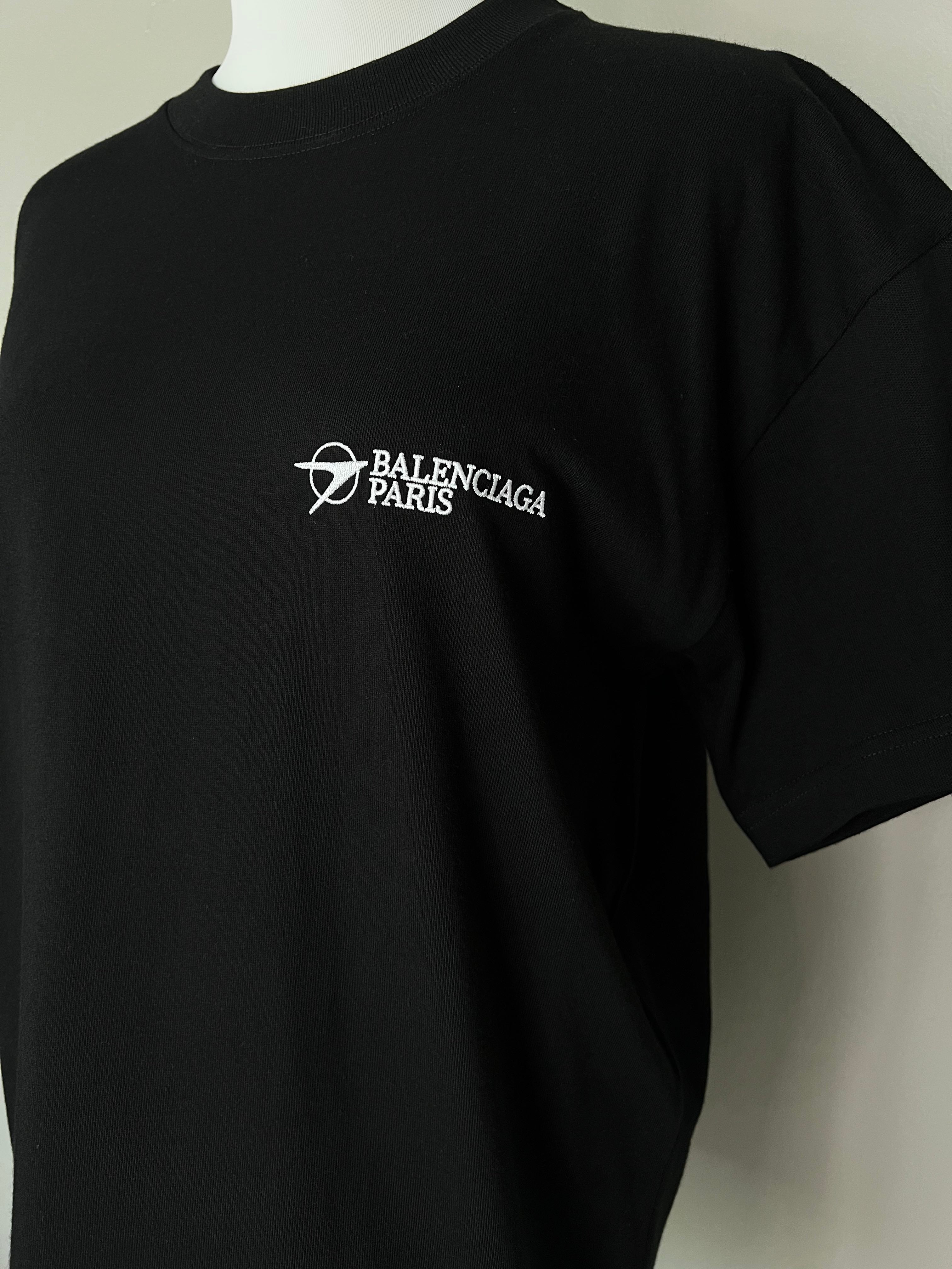 Black plain t-shirt with logo across back - BALENCIAGA