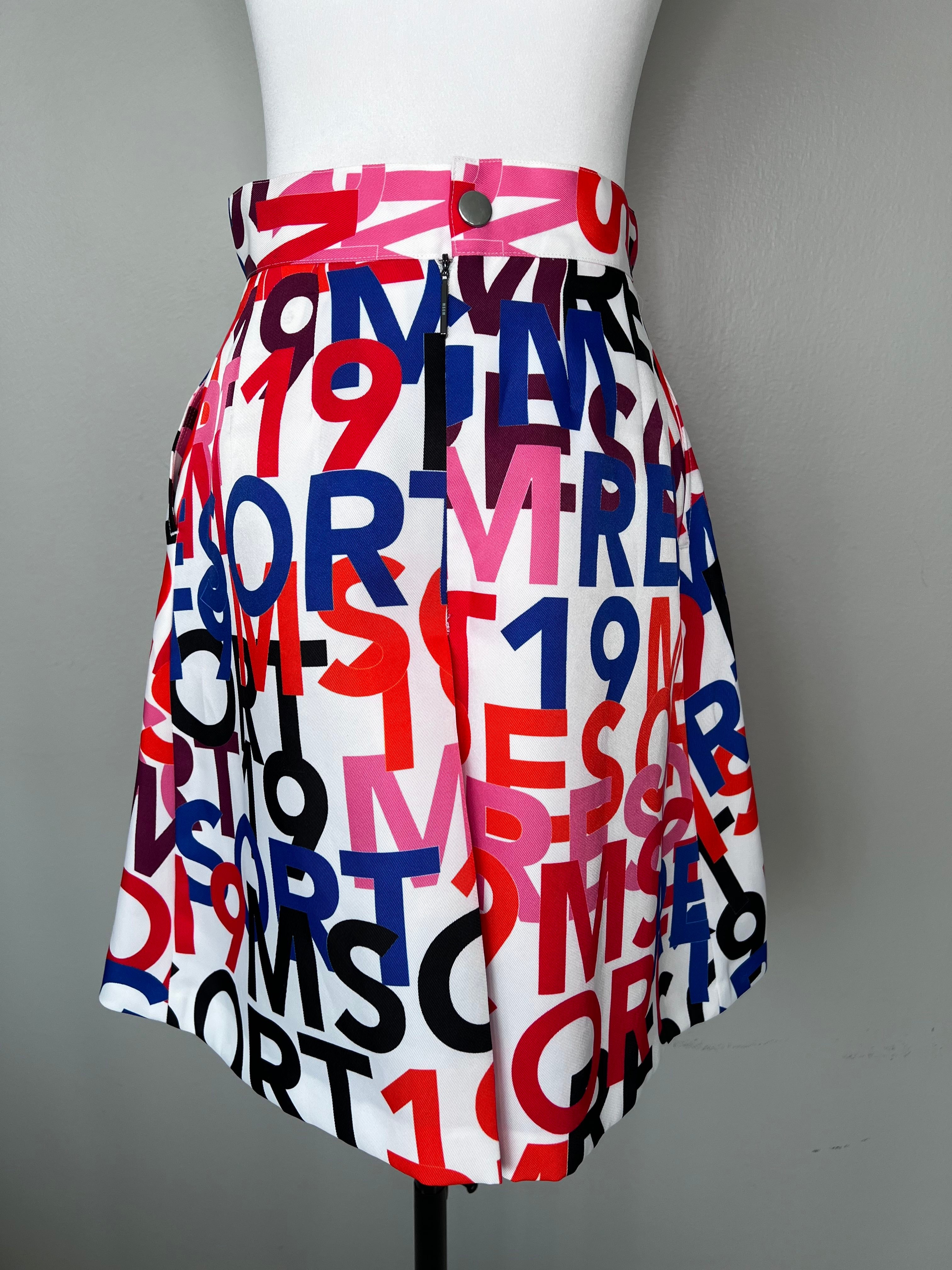 Paneled flared multi-color skirt - MSGM
