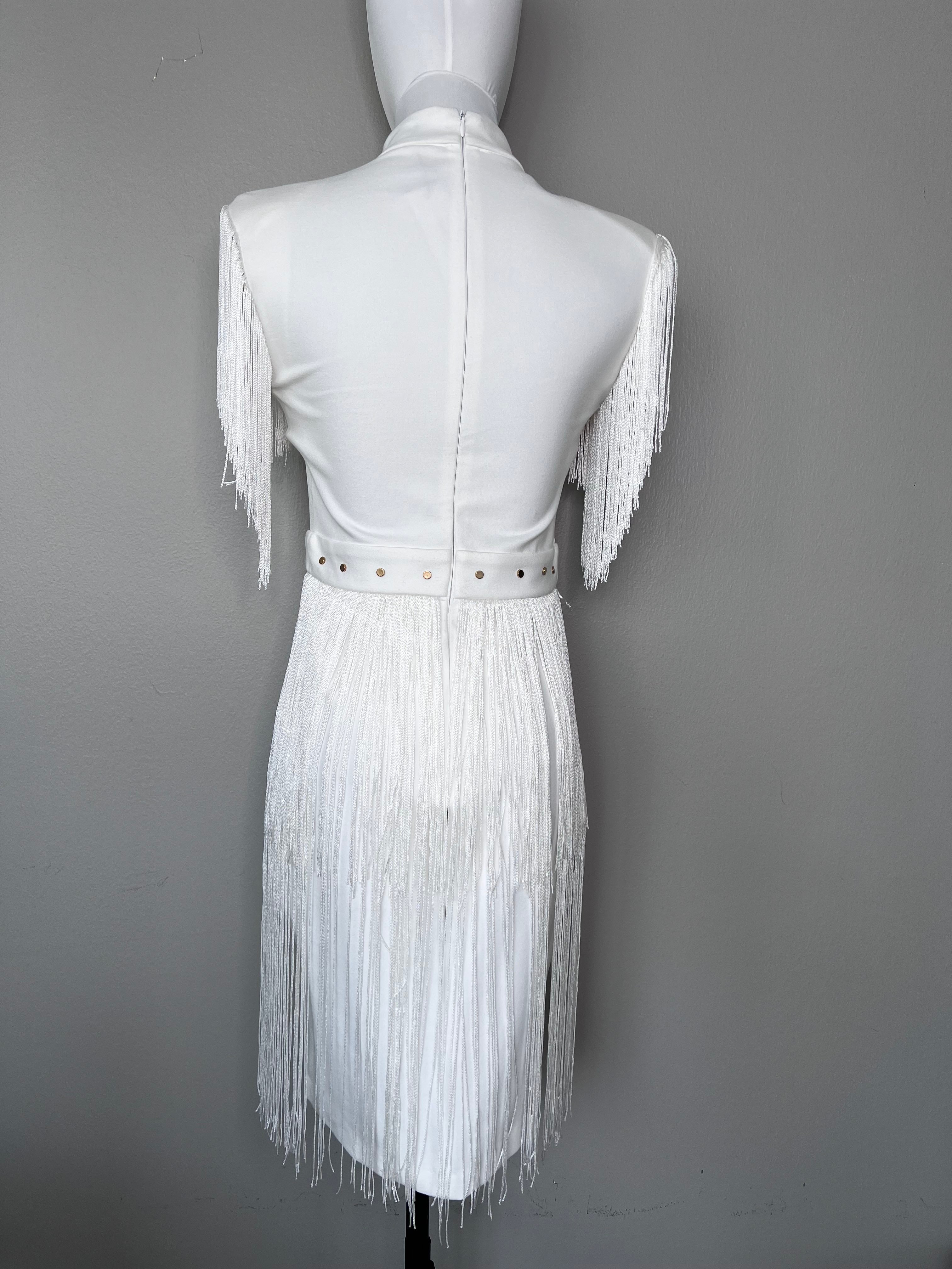 Brand New!limited edition white dress with fringe tassles - Karen Millen