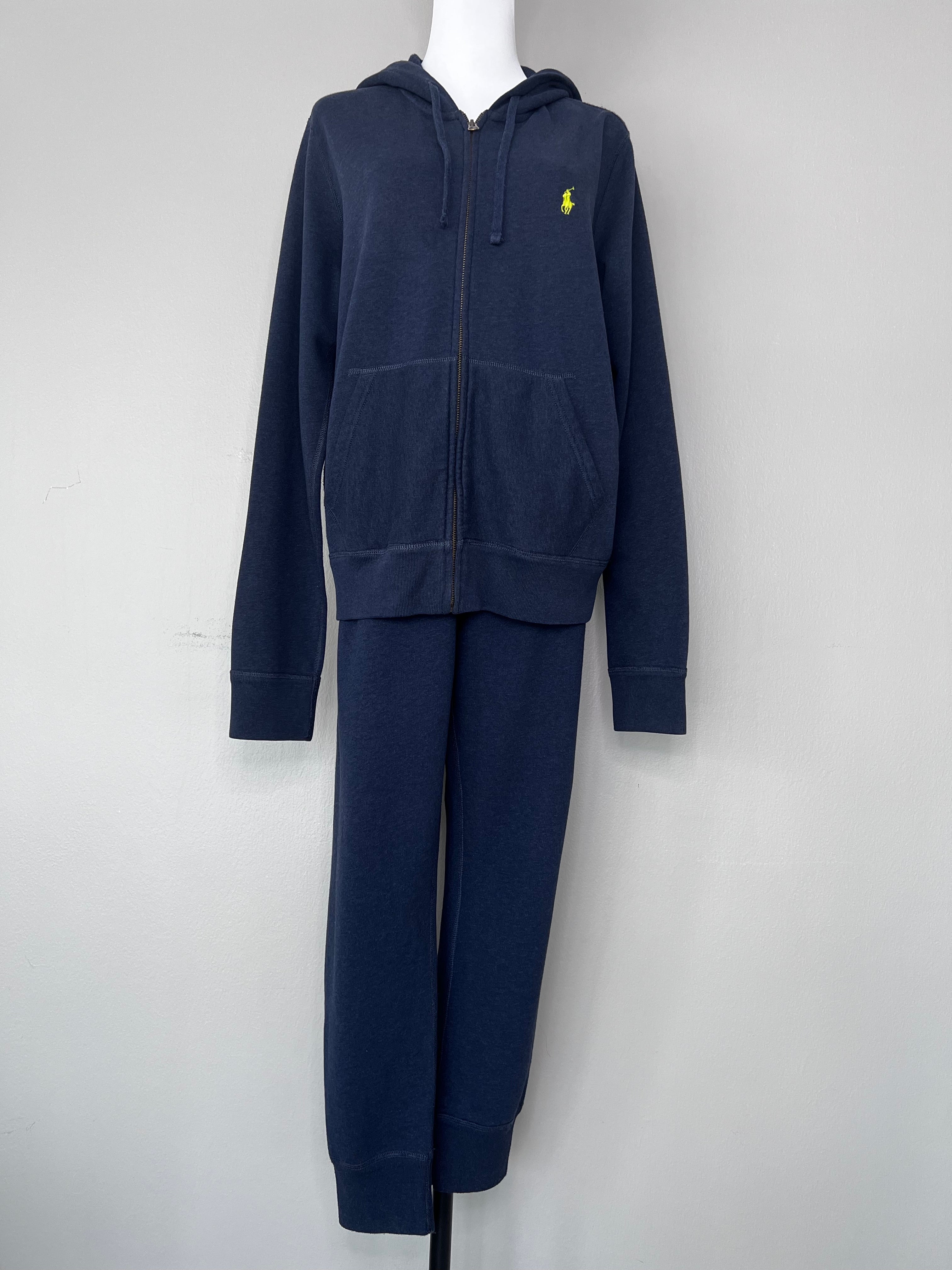 Navy blue comfy jacket & sweats set - POLO