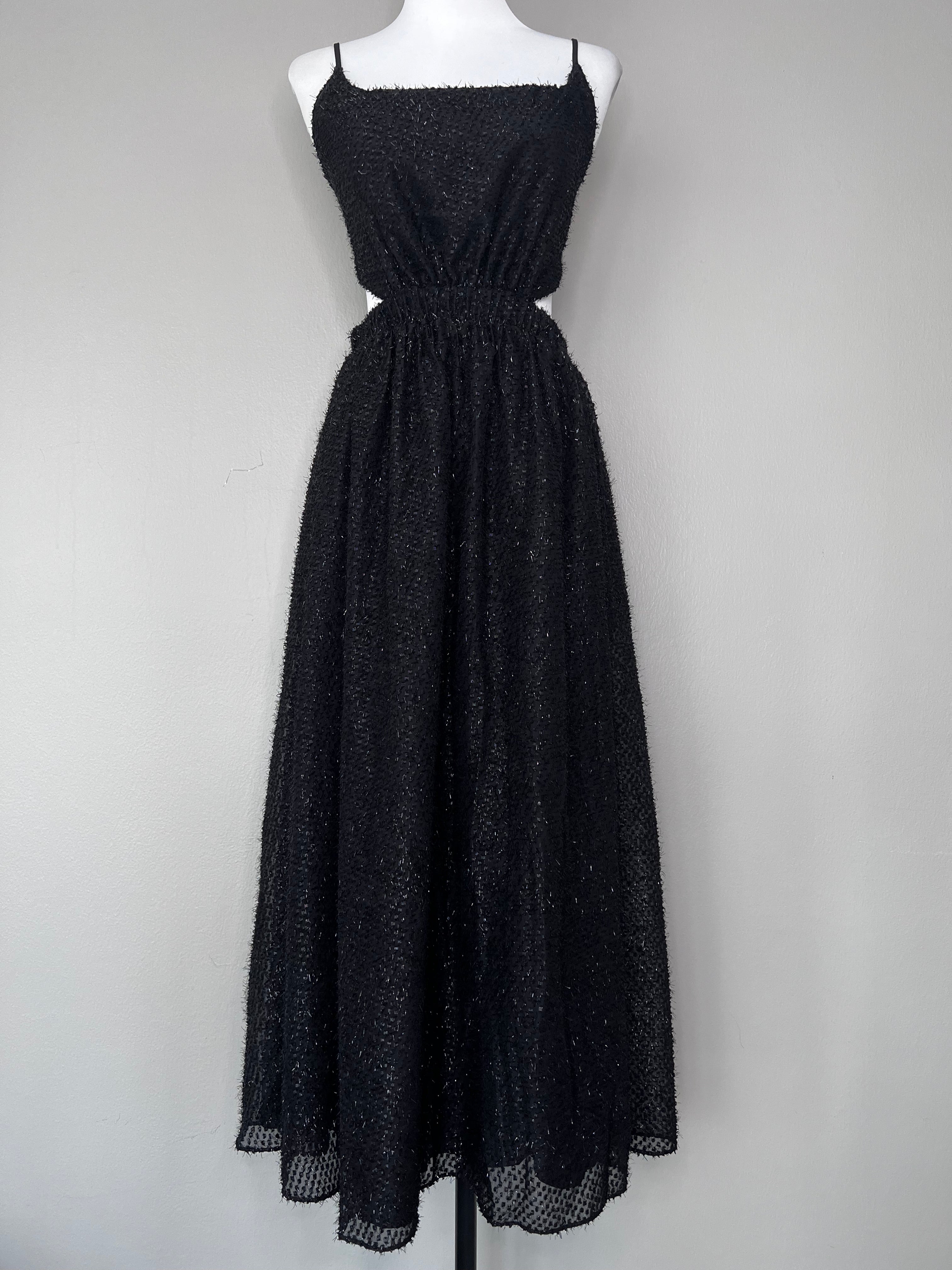 BRAND NEW! Black embellished wrap around tie cut-out maxi dress - ELLIATT