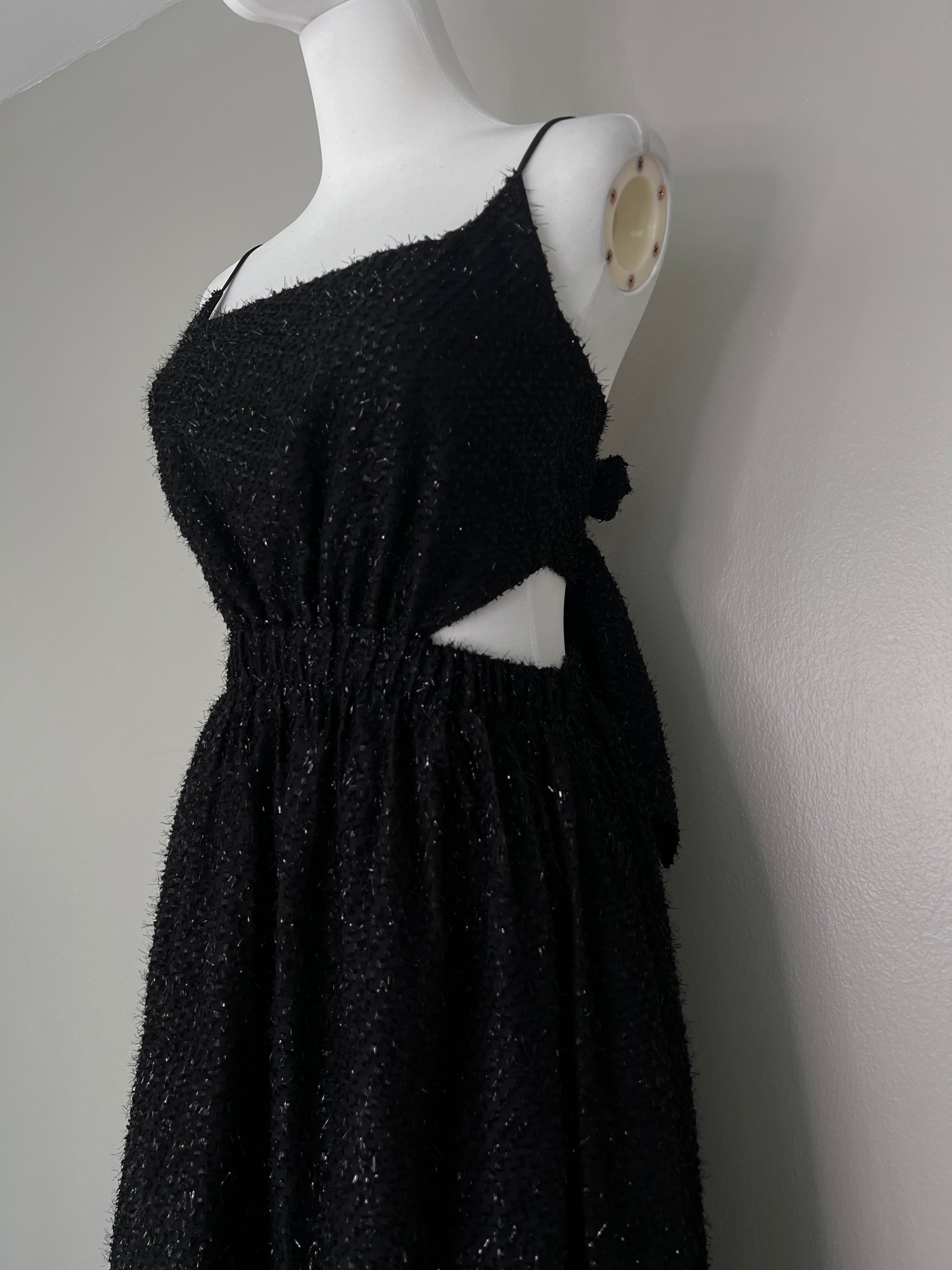 BRAND NEW! Black embellished wrap around tie cut-out maxi dress - ELLIATT