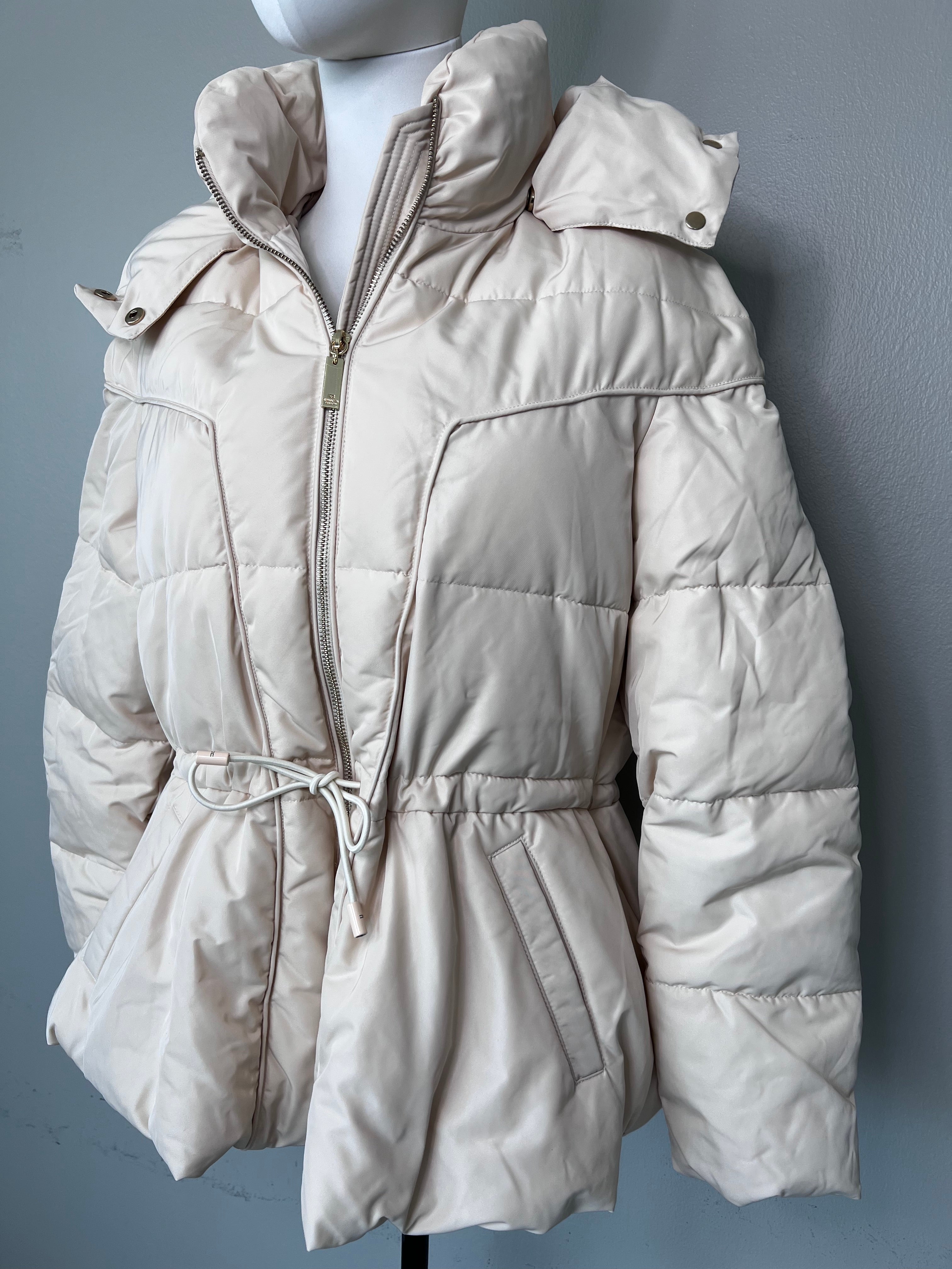 BRAND NEW!Cream chic puffer jacket with detachable hood - ELISABETTA FRANCHI