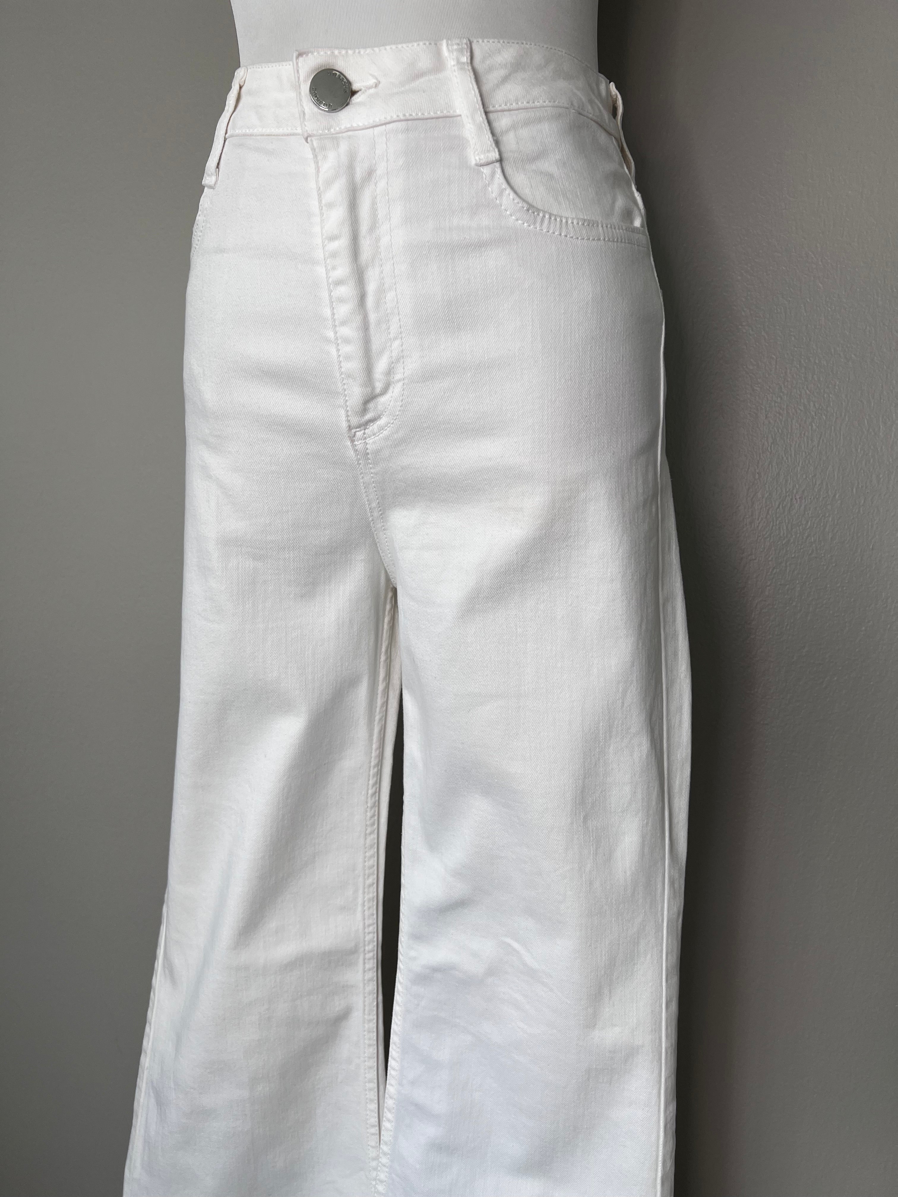 White Denim Wide Leg Jeans - ZARA