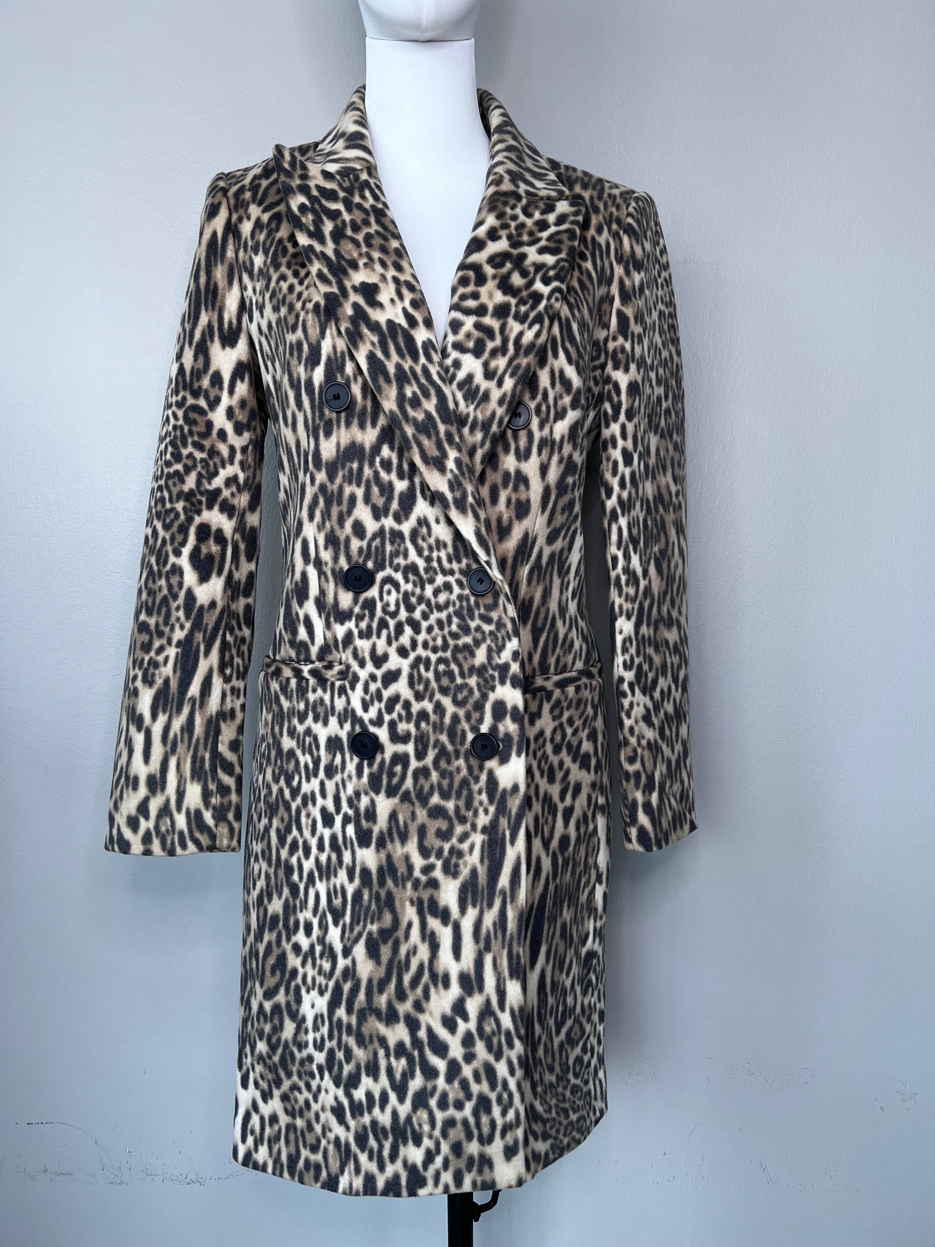 Leopard chic wool long blazer - CLAUDIE PIERLOT