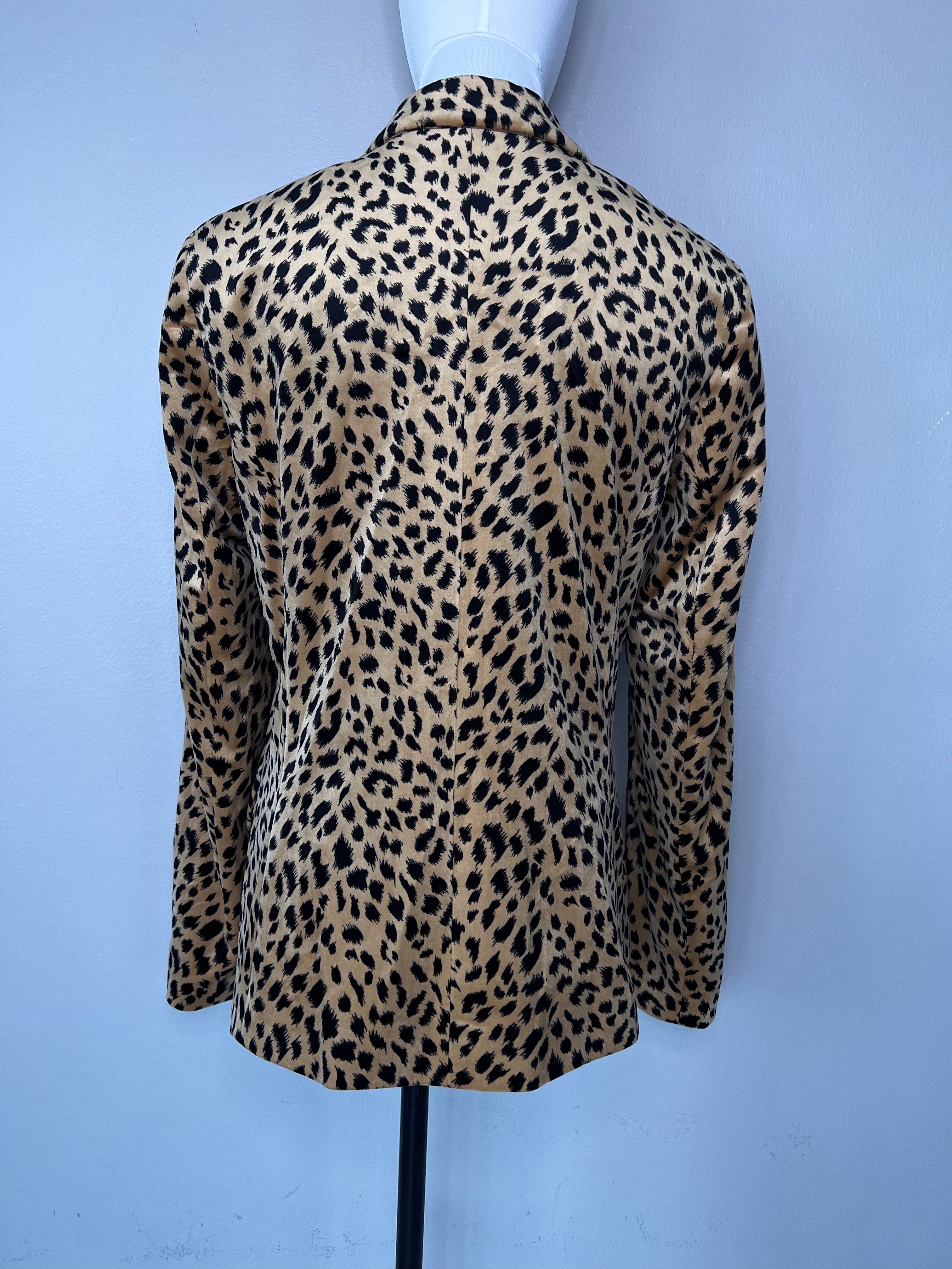 Leopard print single button blazer - SCOTCH&SODA