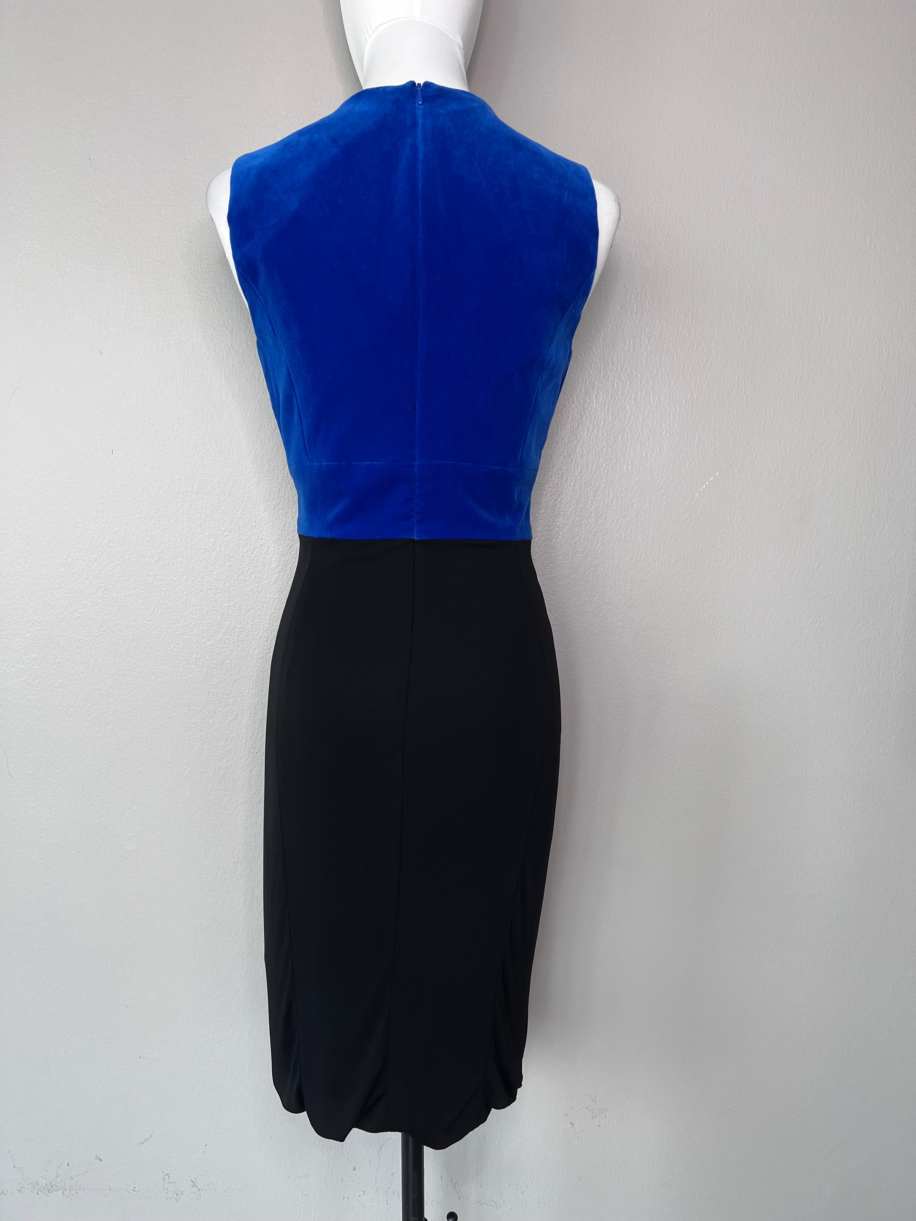 Karen millen store blue velvet dress