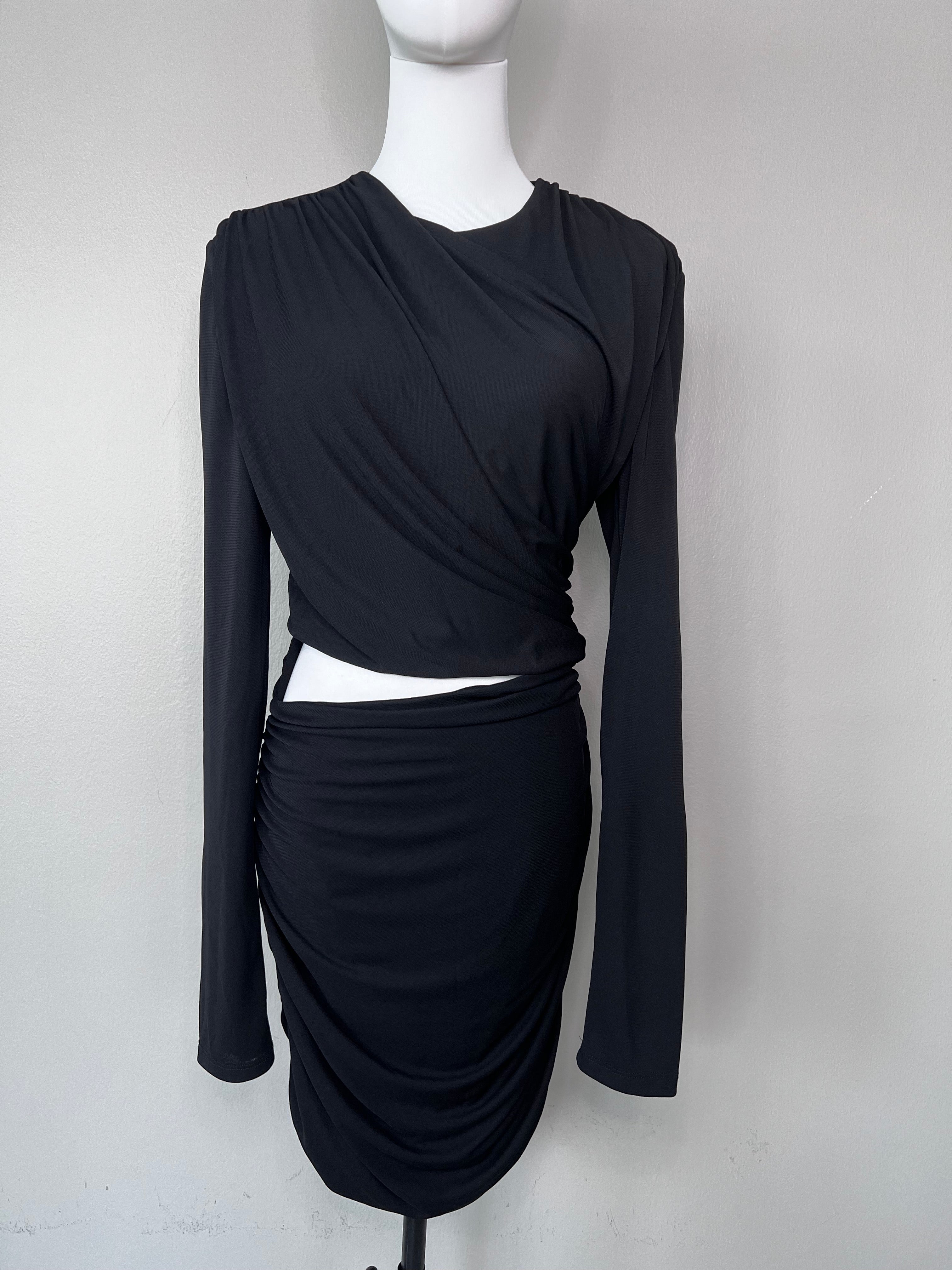 Zara black shop cut out dress