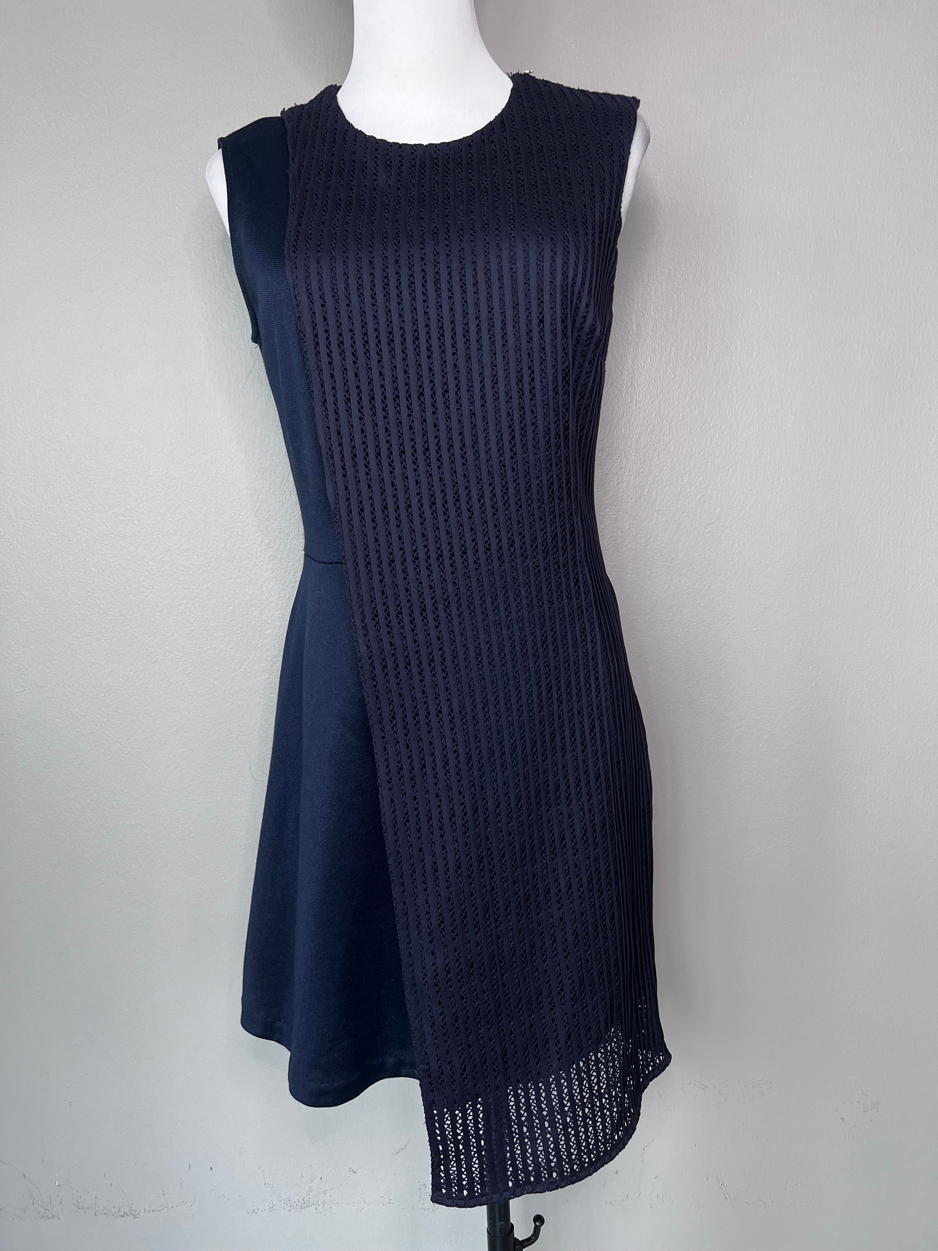 Navy blue two pattern layer dress - SANDRO
