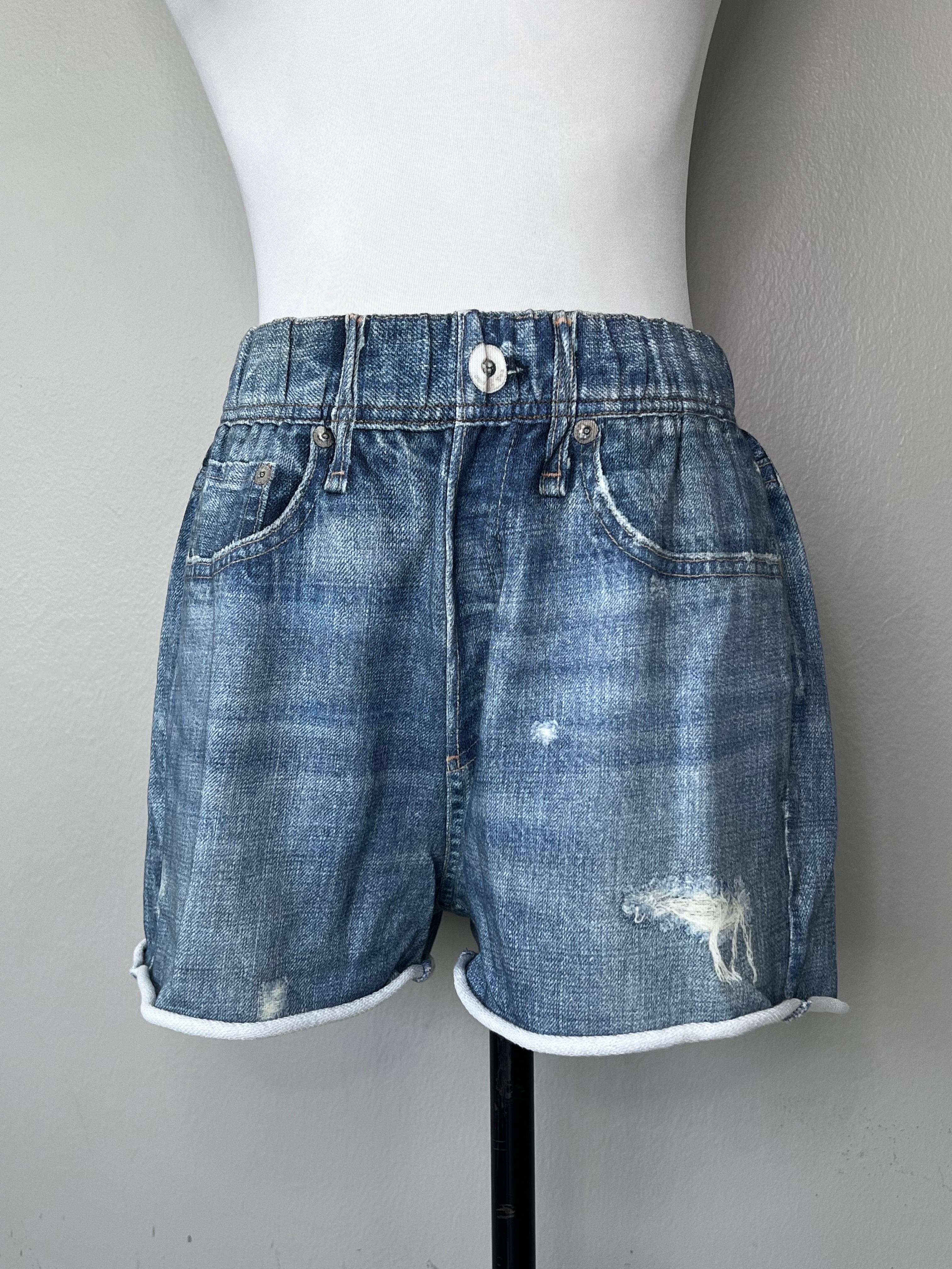 Denim printed on cotton shorts - RAG & BONE