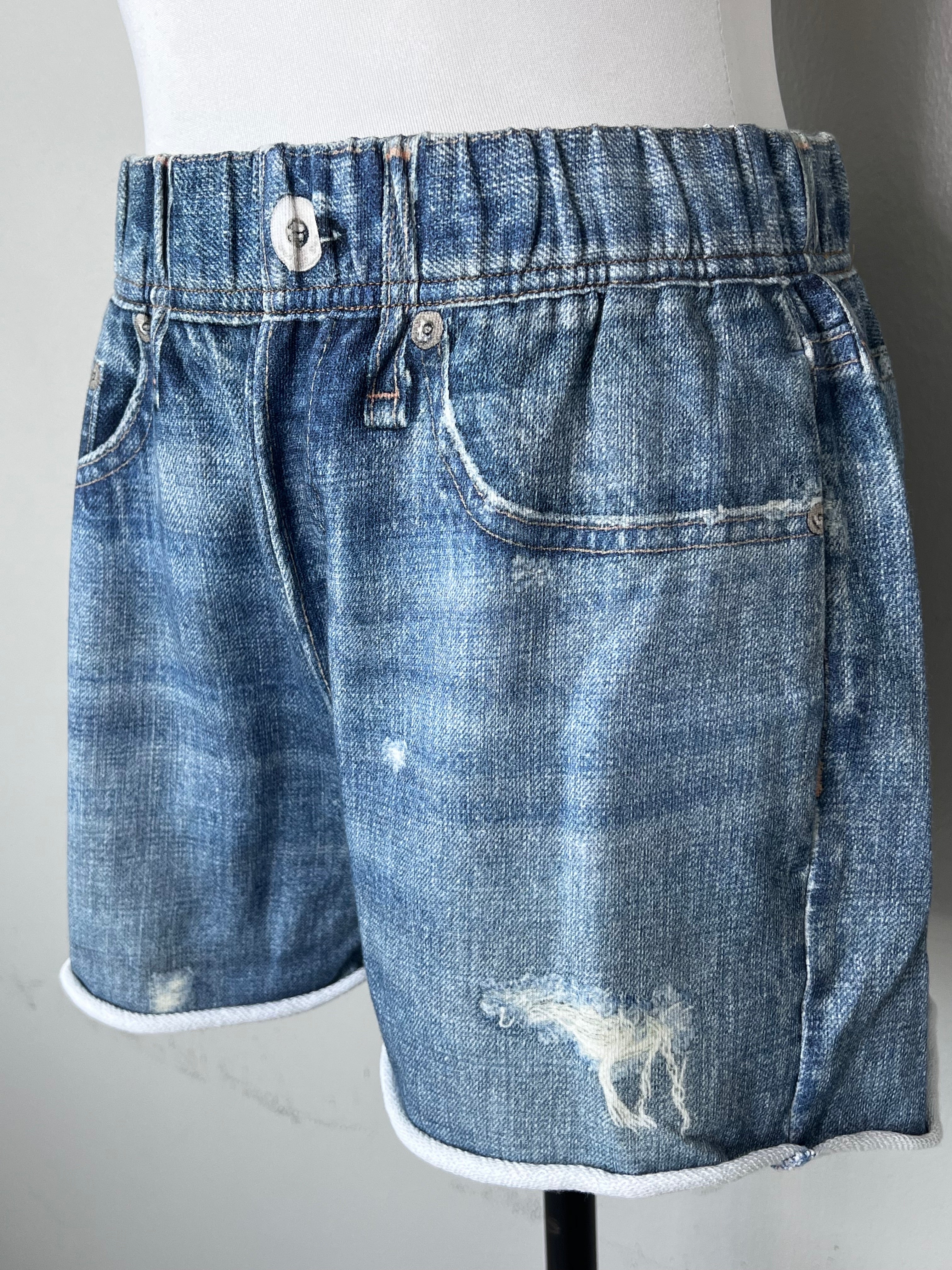 Denim printed on cotton shorts - RAG & BONE