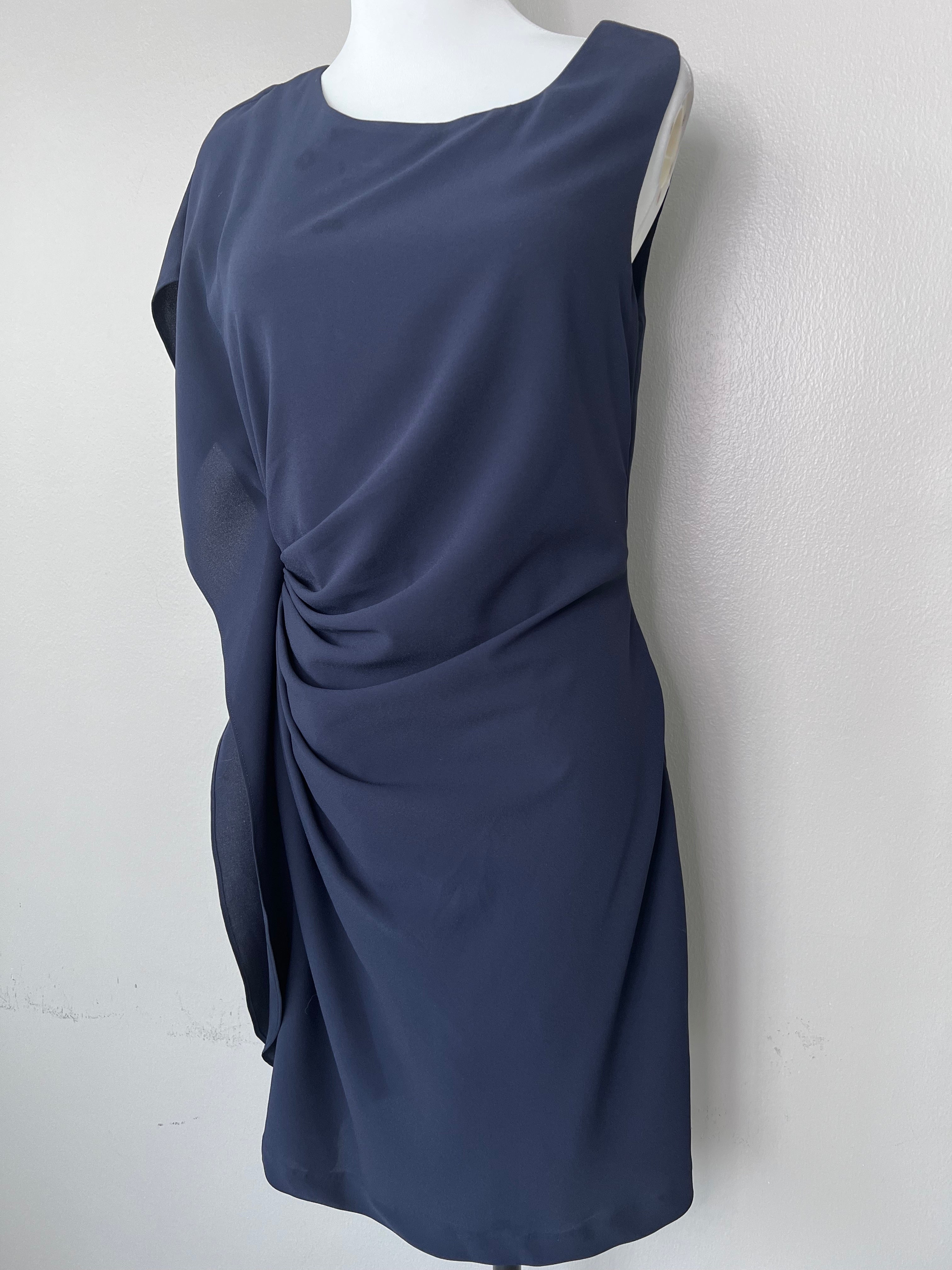 Navy blue asymmetrical dress - PHILIP & LAURA